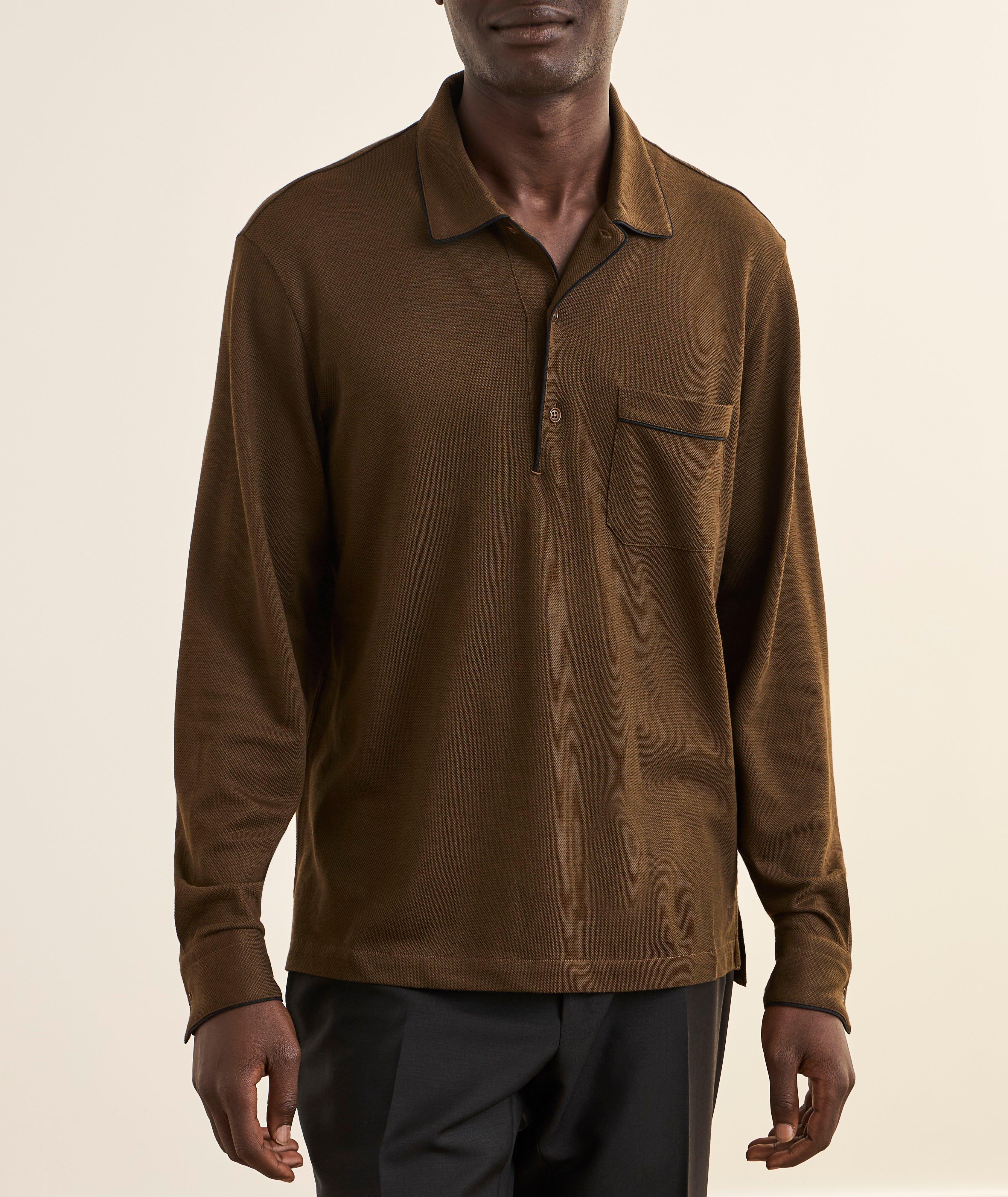 Silk-Cotton Piqué Polo  image 1