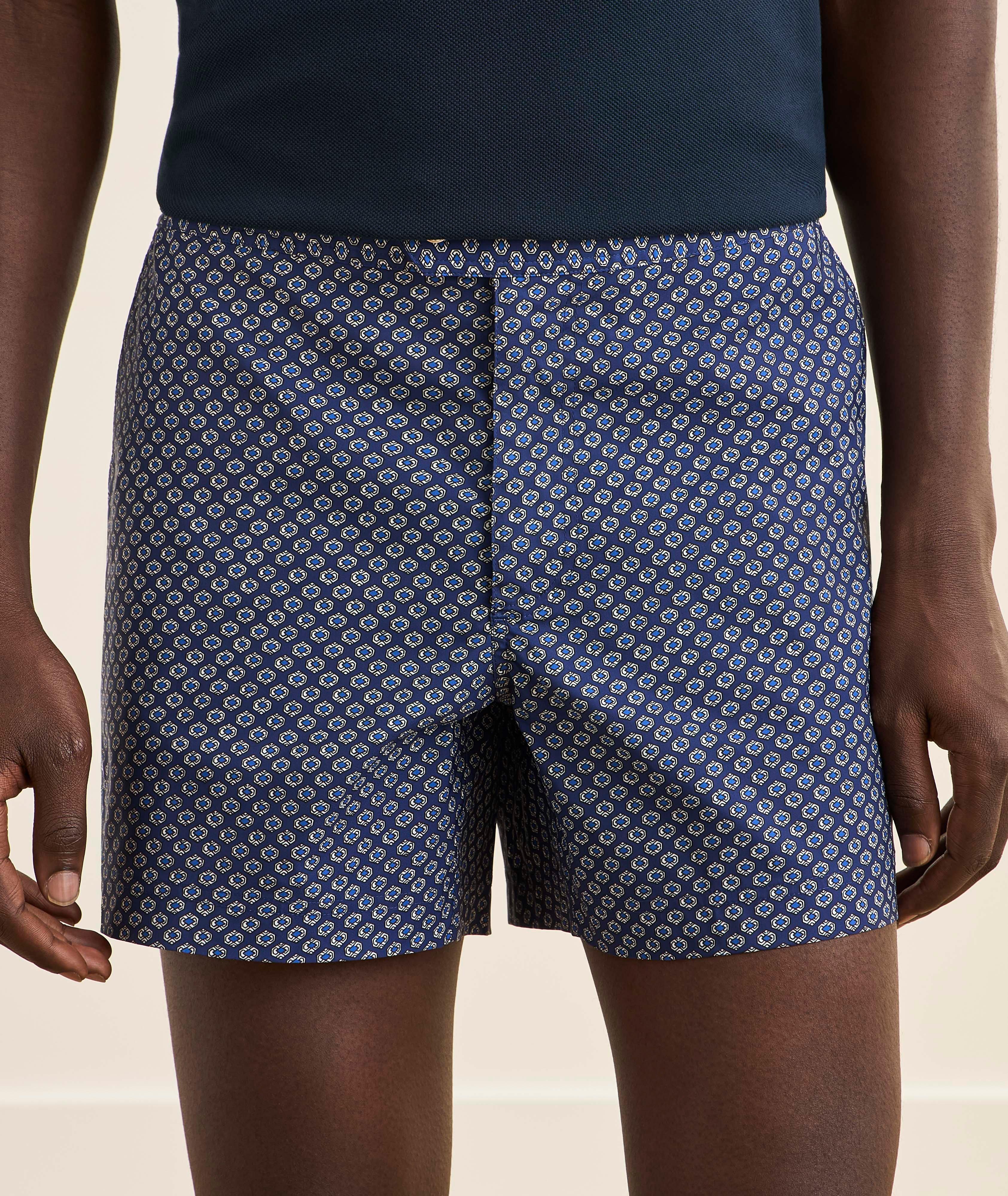 Geometric-Print Swim Shorts image 1