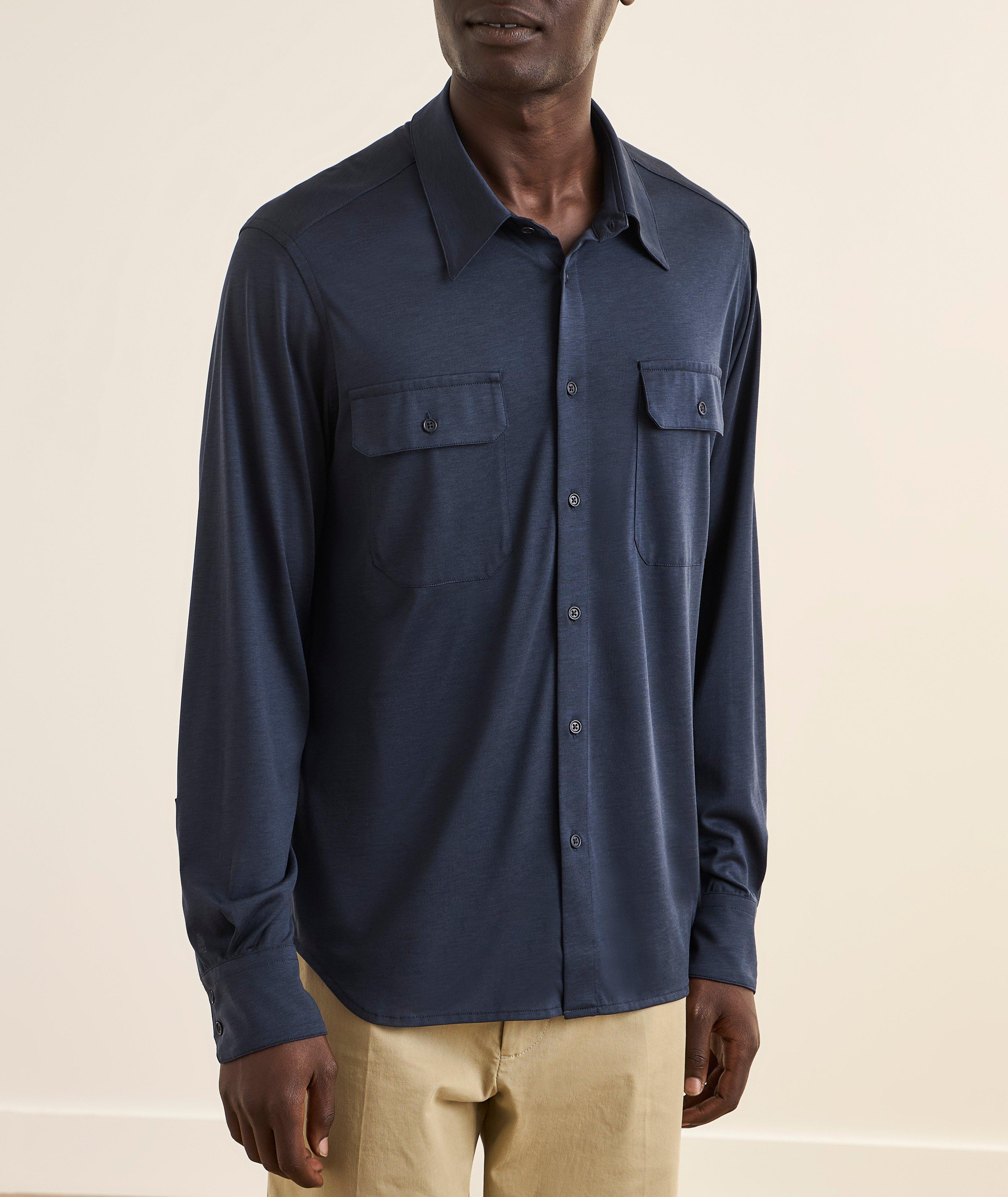 Silk-Cotton Military Shirt image 1