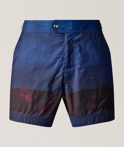 TOM FORD - Degradé Gradient Striped Swim Shorts