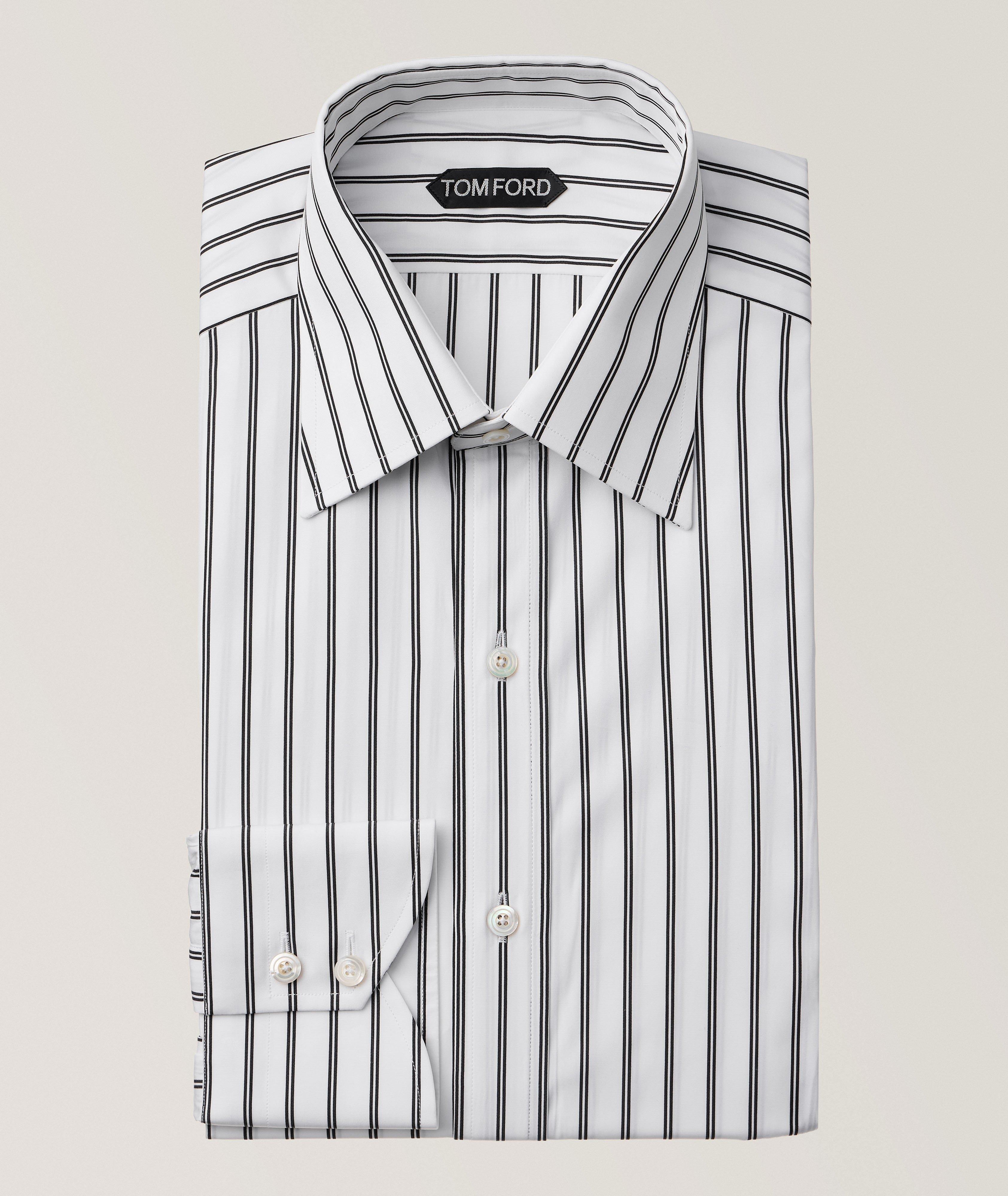 TOM FORD Slim-Fit Striped Cotton Dress Shirt