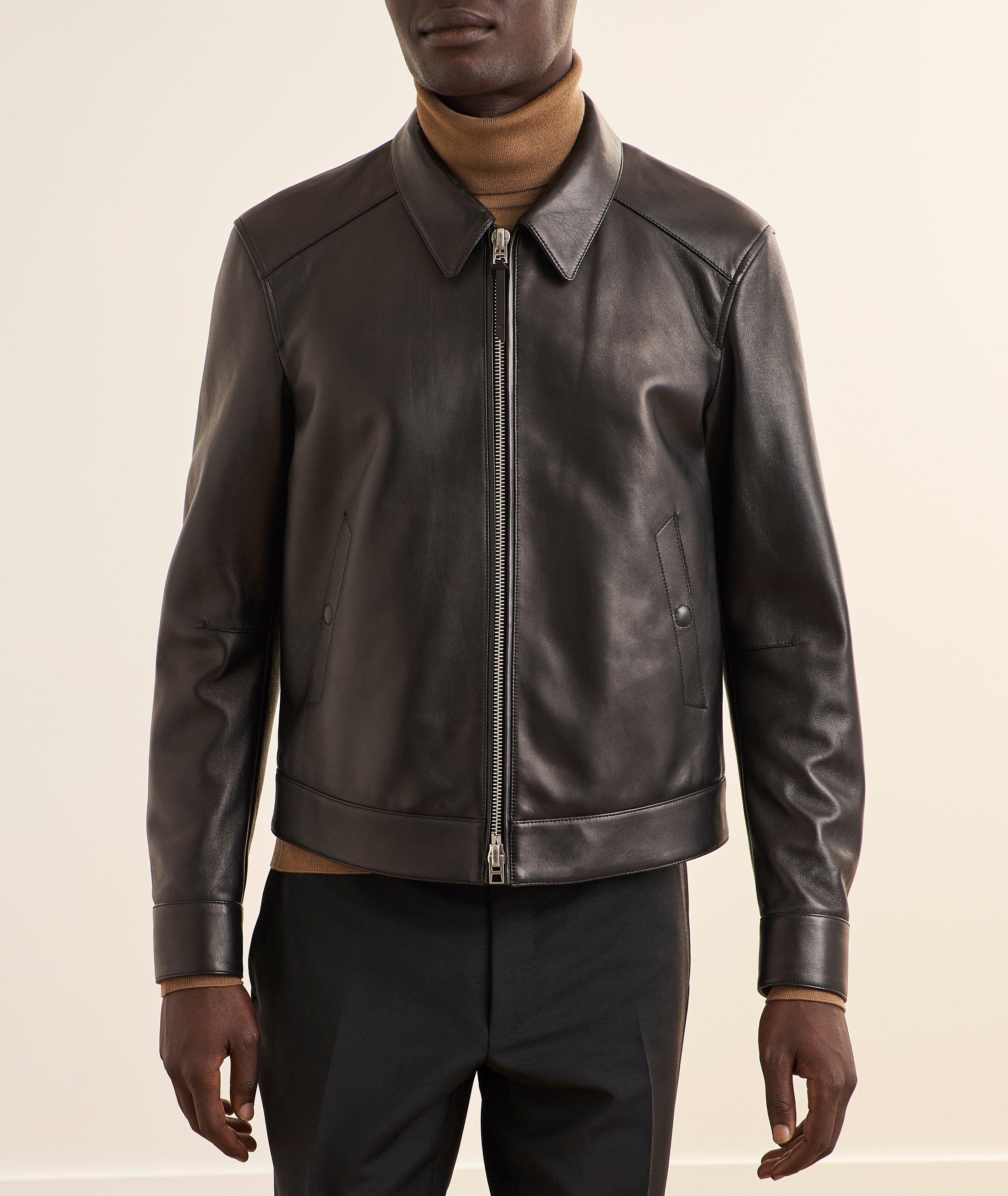 Nappa Grain Leather Collar Blouson  image 1