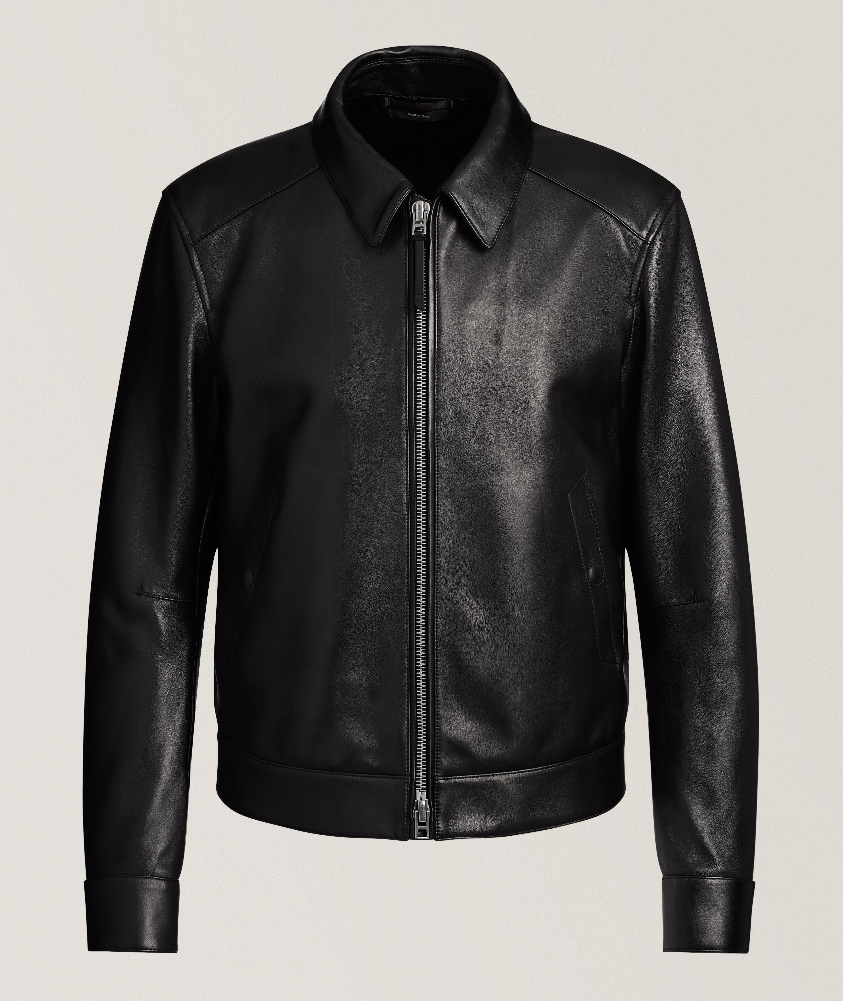 TOM FORD Nappa Grain Leather Collar Blouson 