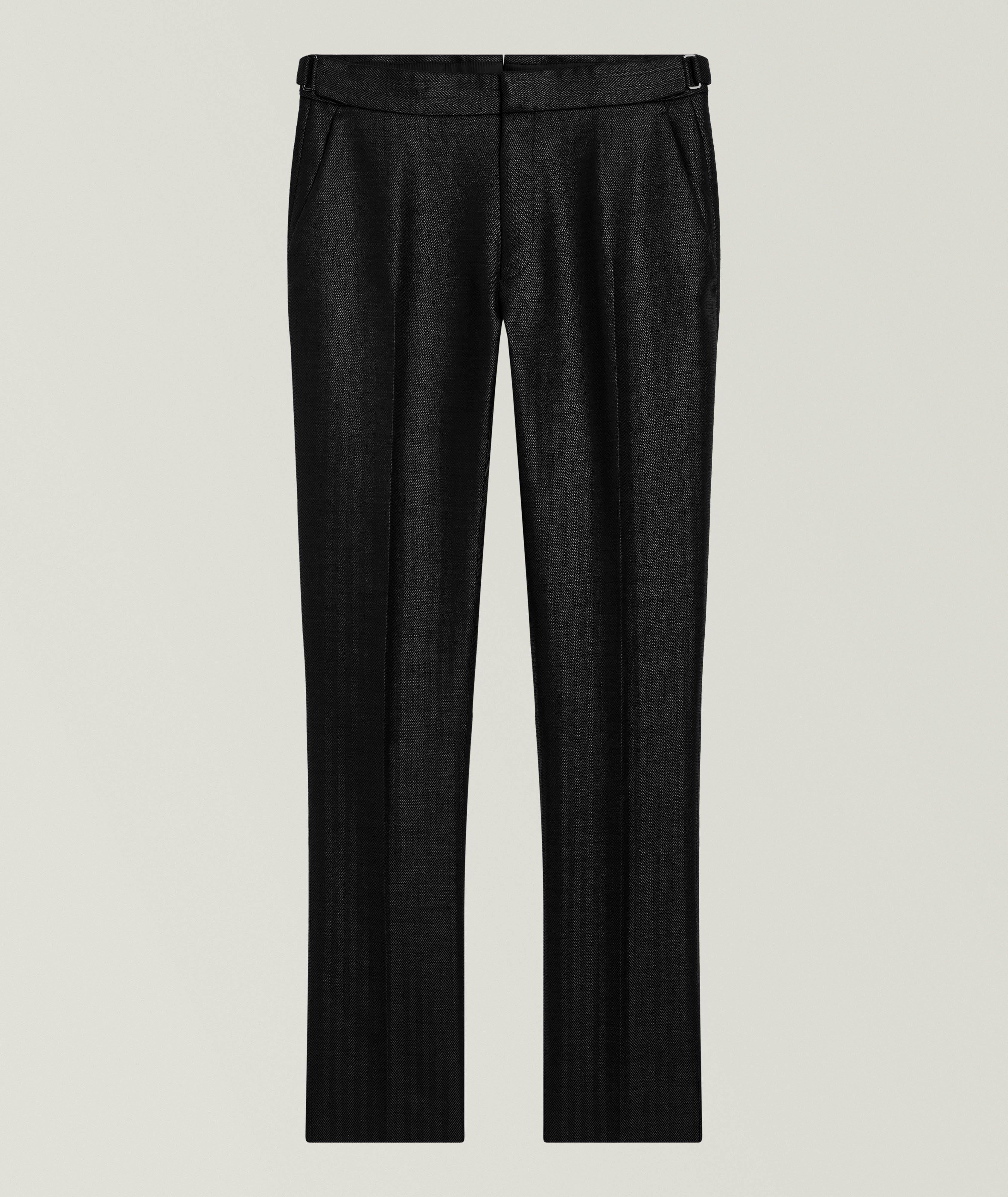 TOM FORD Herringbone Wool-Blend Dress Pants 
