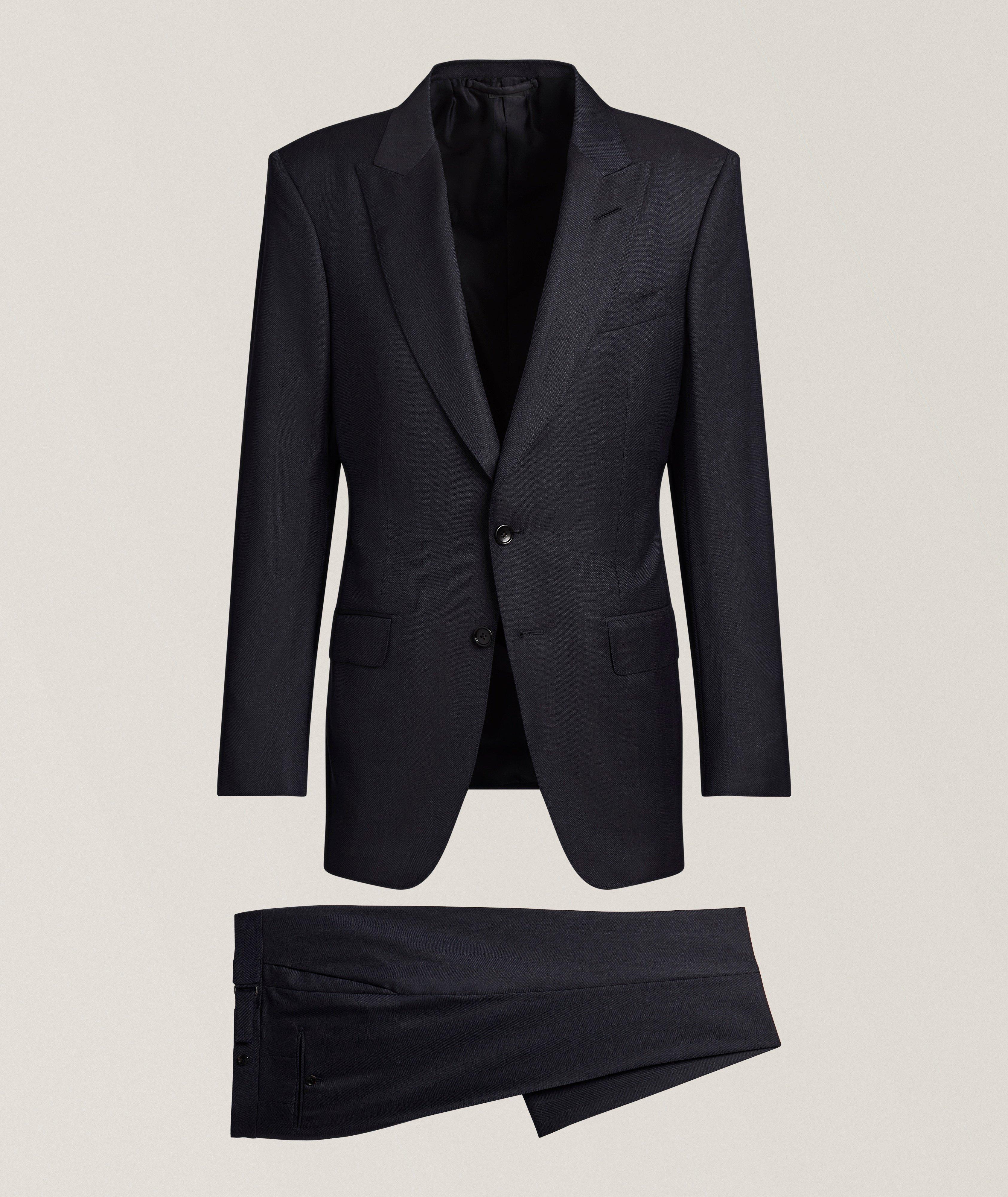 TOM FORD O'Connor Mouliné Herringbone Wool Suit 