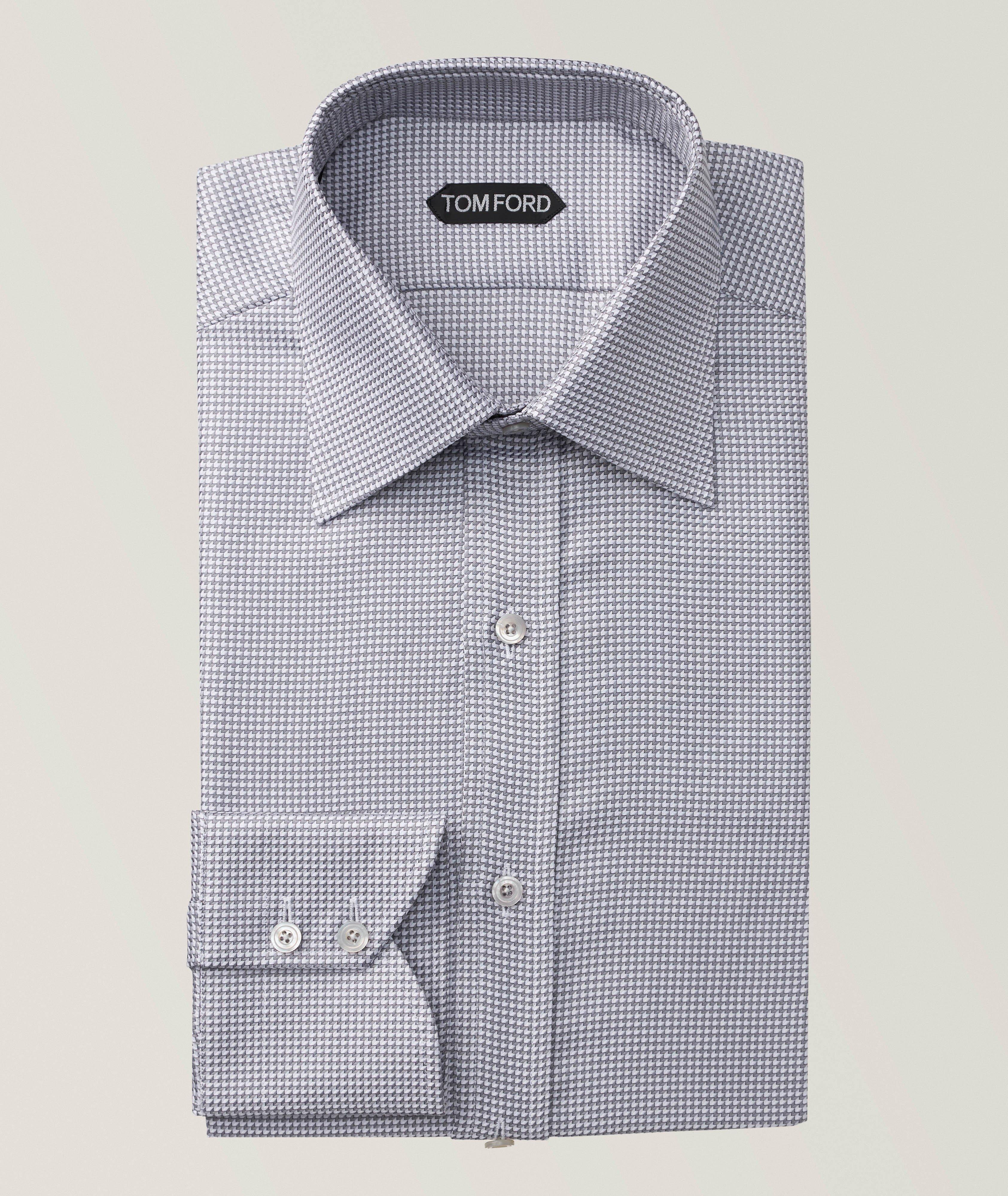 TOM FORD Geometric Cotton Dress Shirt