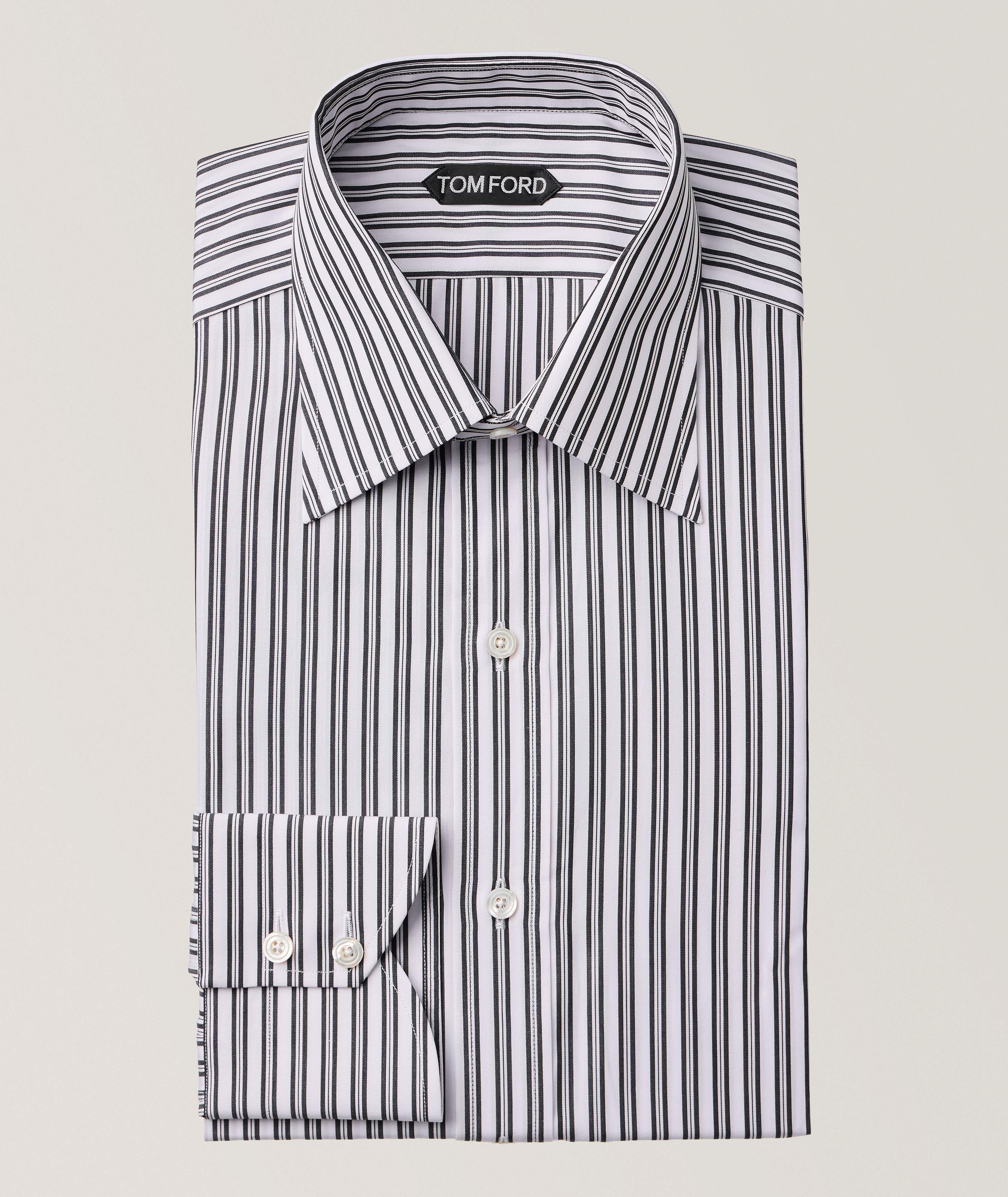 TOM FORD Slim-Fit Striped Cotton Dress Shirt