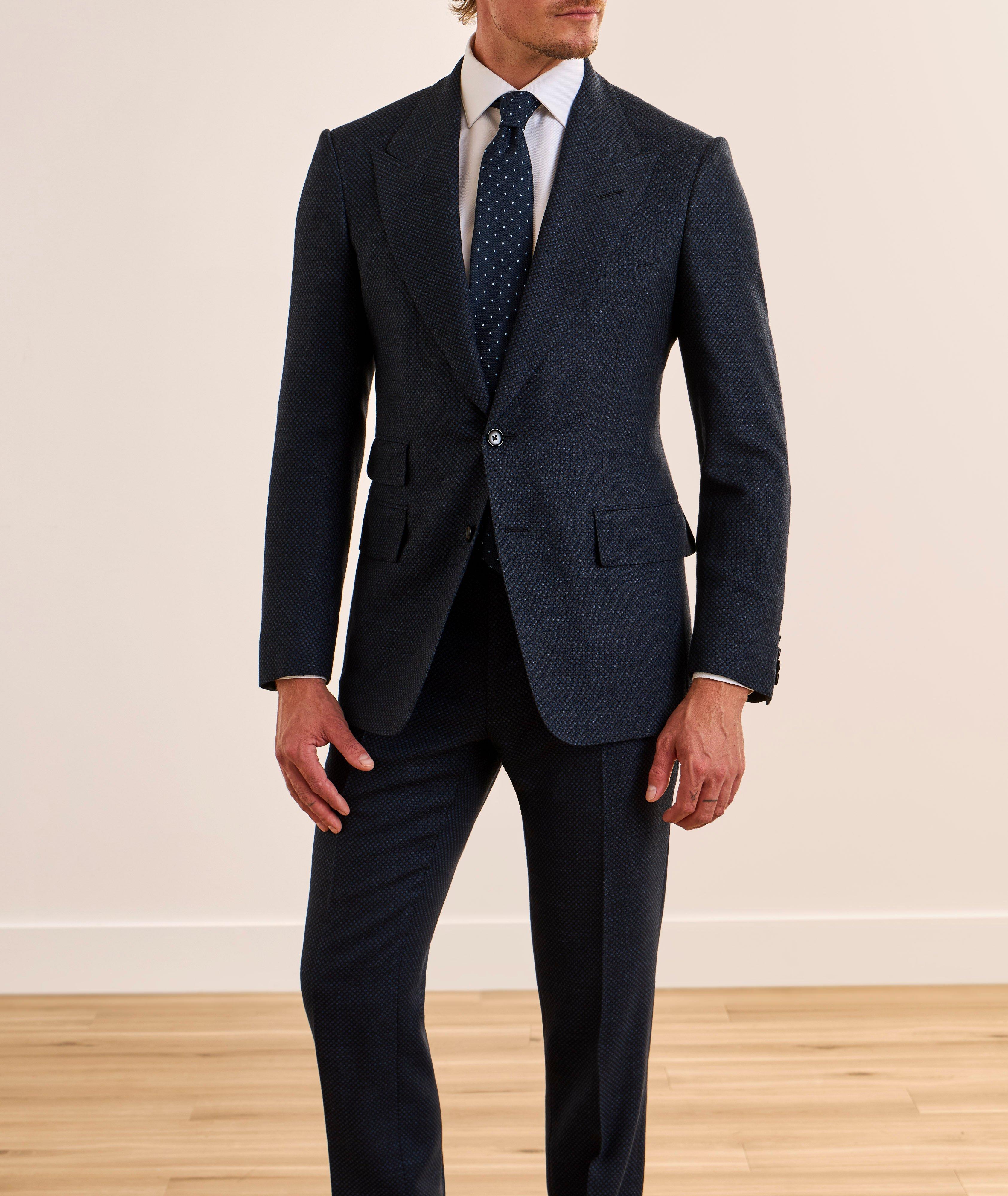 Shelton Grand Birdseye Wool-Blend Suit image 1