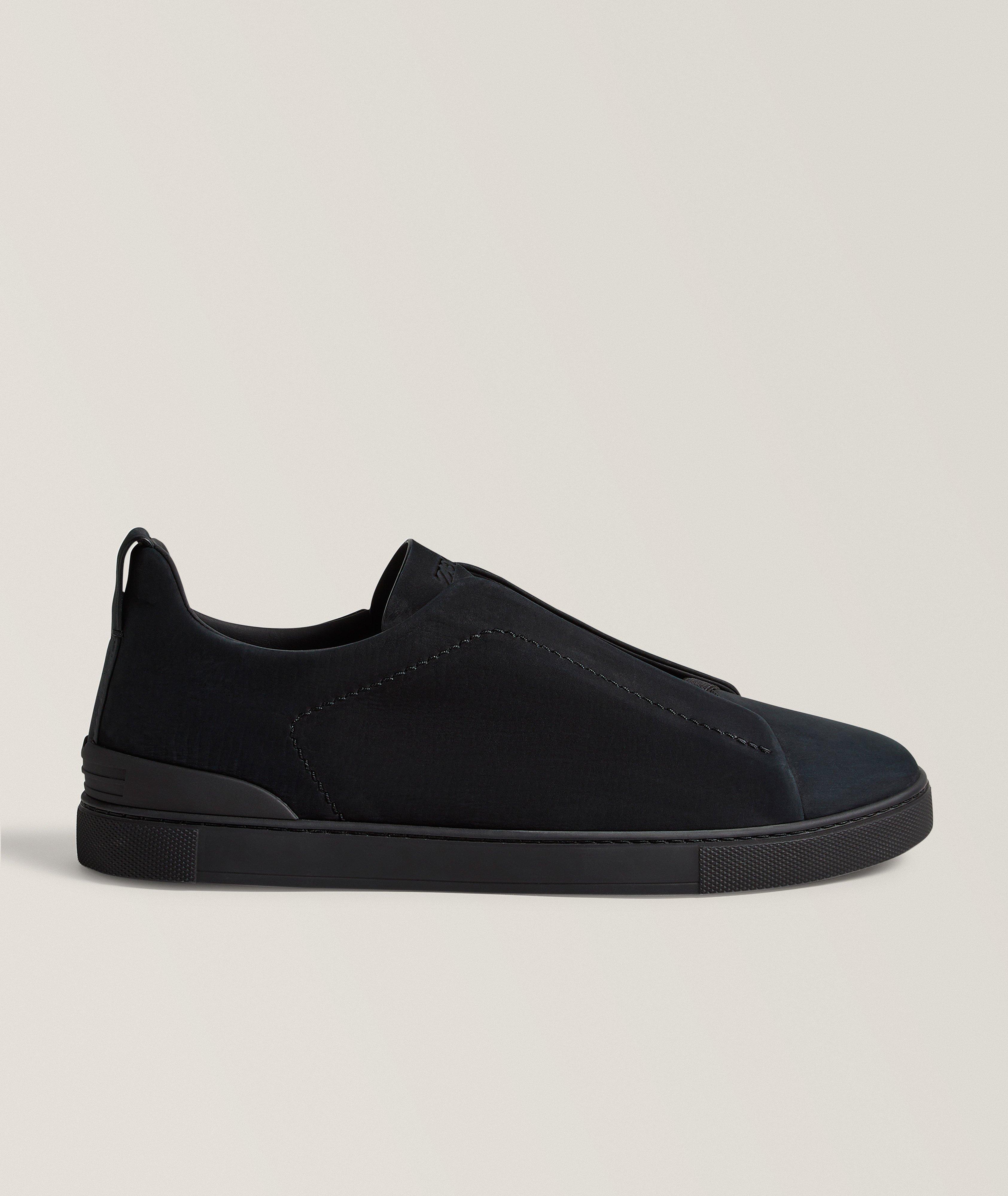 ZEGNA Triple Stitch SECONDSKIN Leather Sneakers