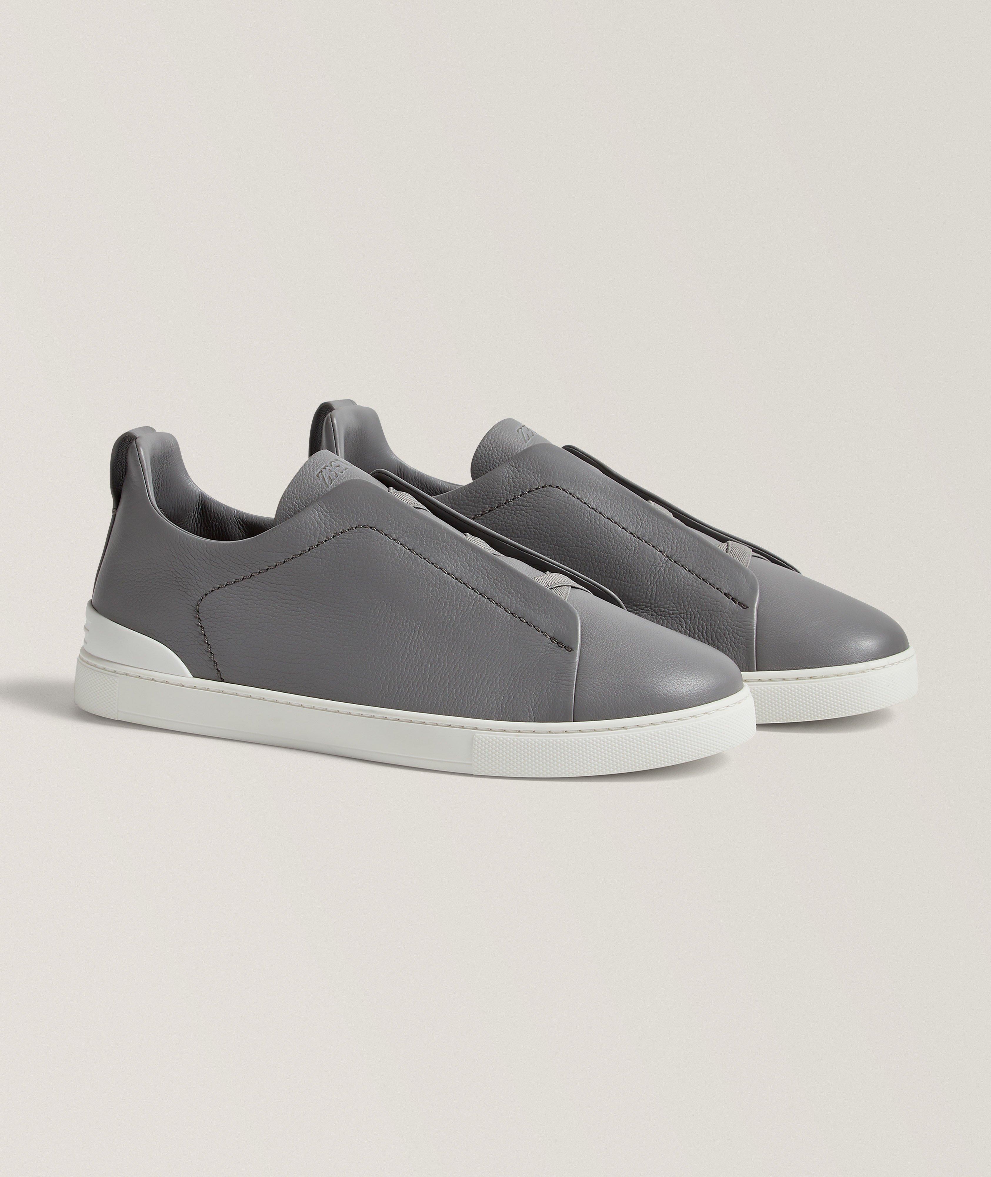 Triple Stitch SECONDSKIN Leather Sneakers image 3