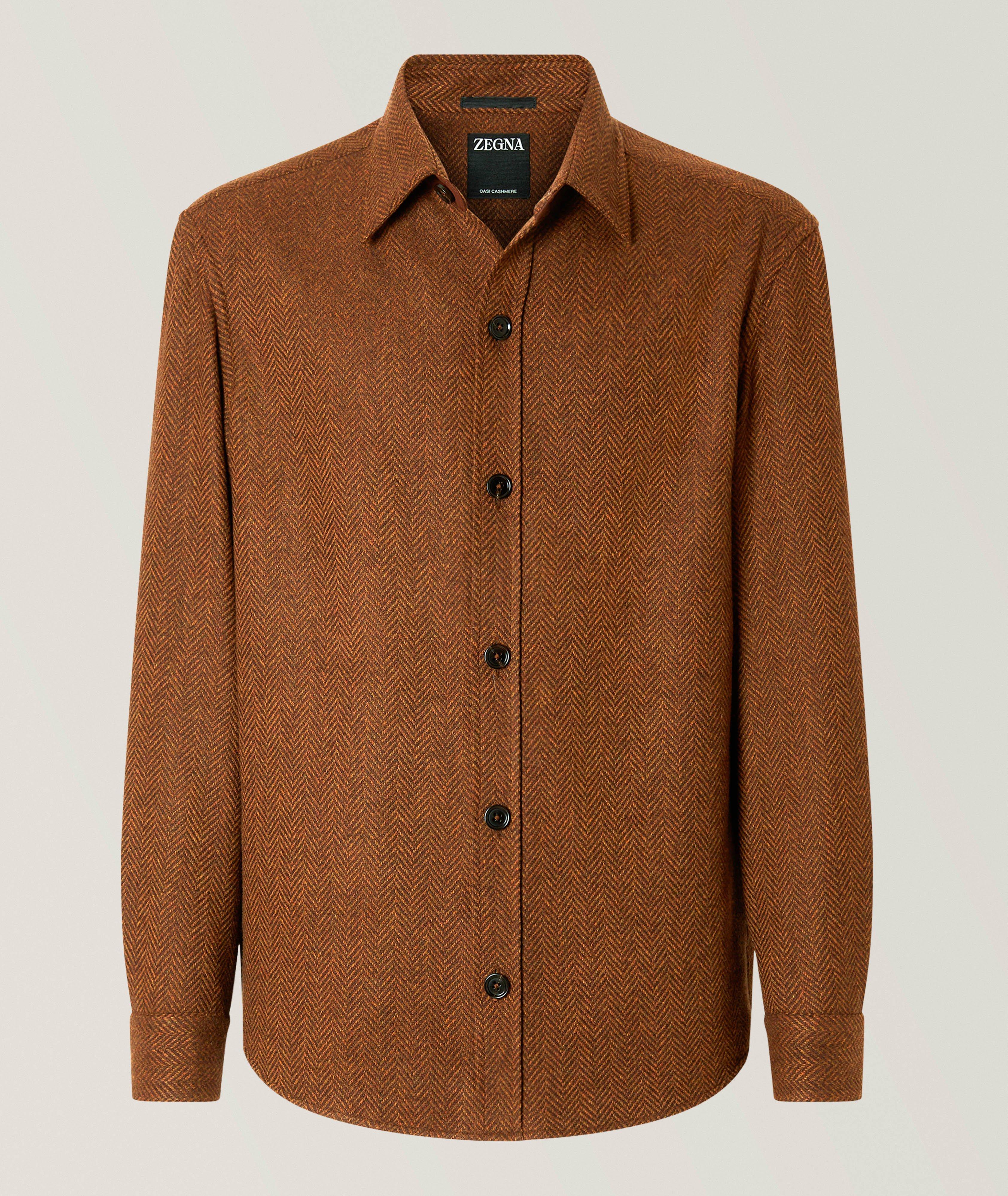 ZEGNA Surchemise cachemire Oasi multi-mélange
