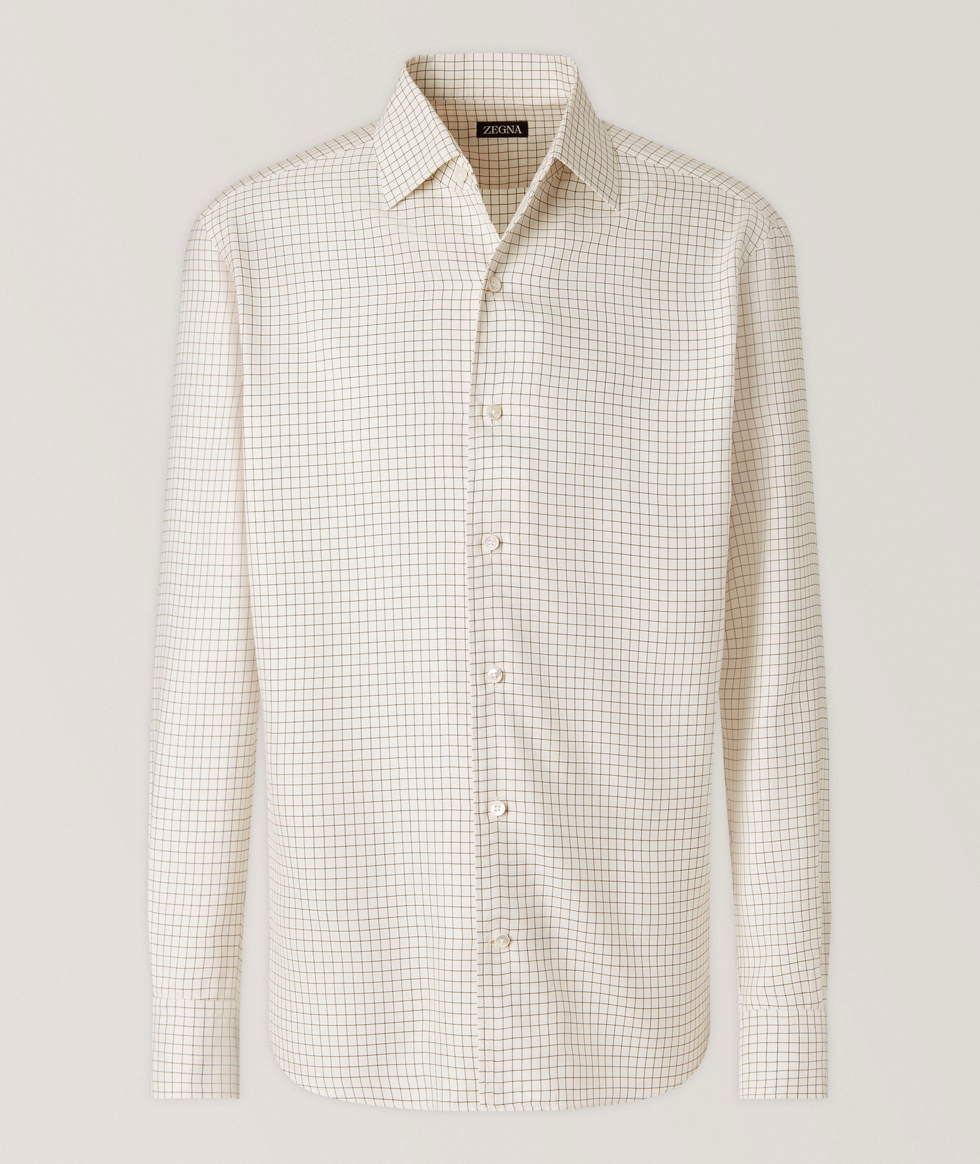 ZEGNA Check Silk Shirt