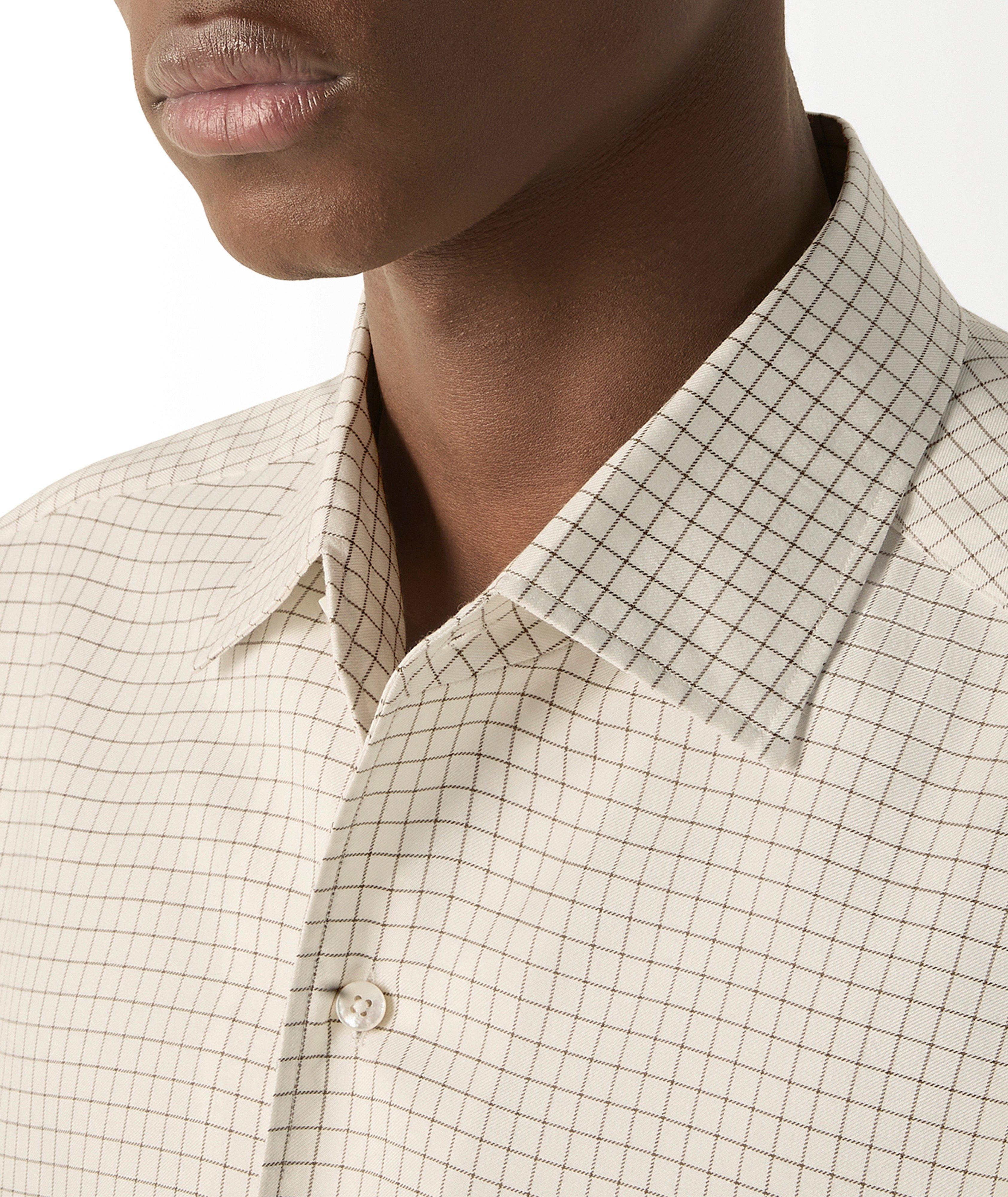Check Silk Shirt image 3