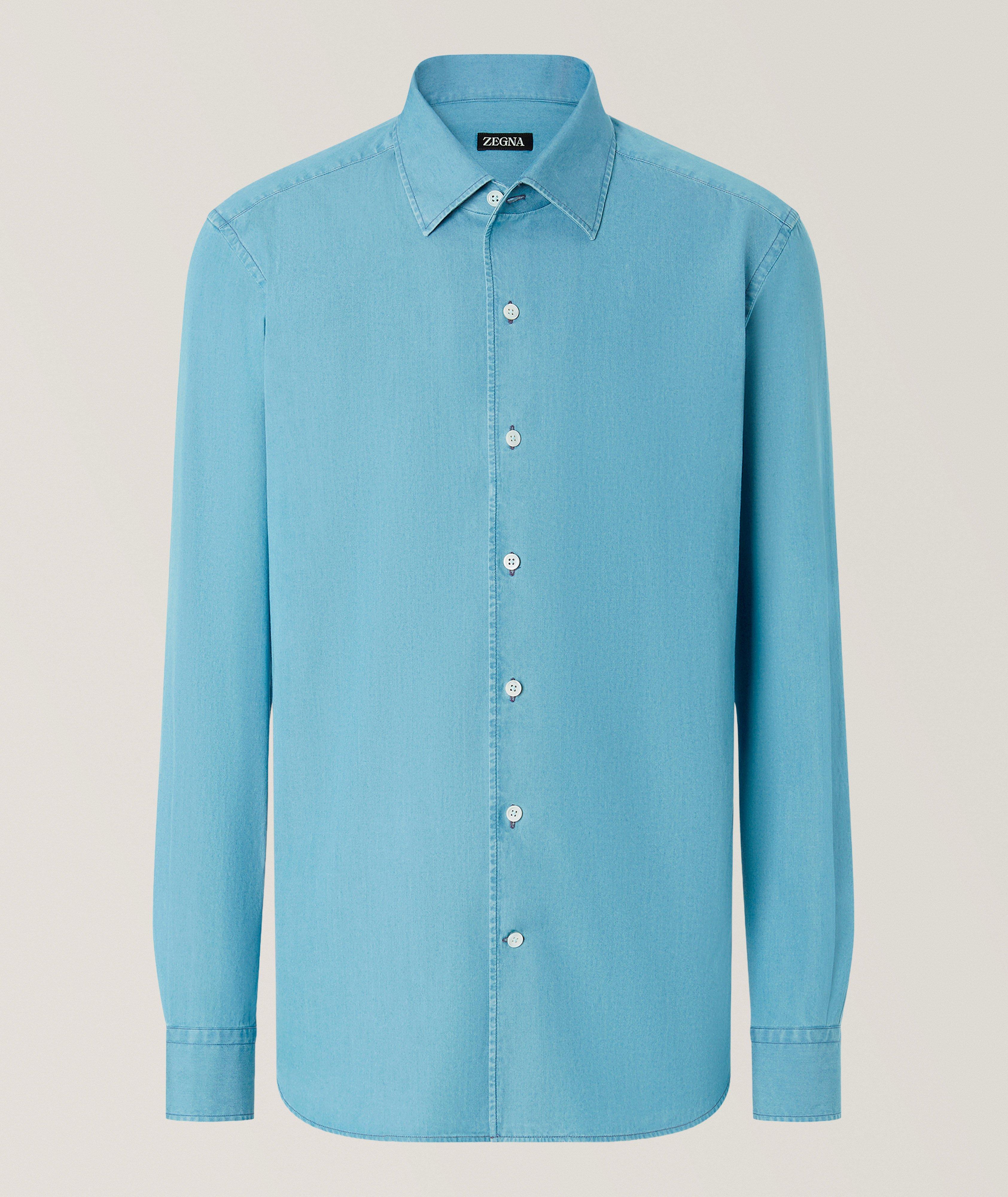 ZEGNA Cotton Denim Dress Shirt