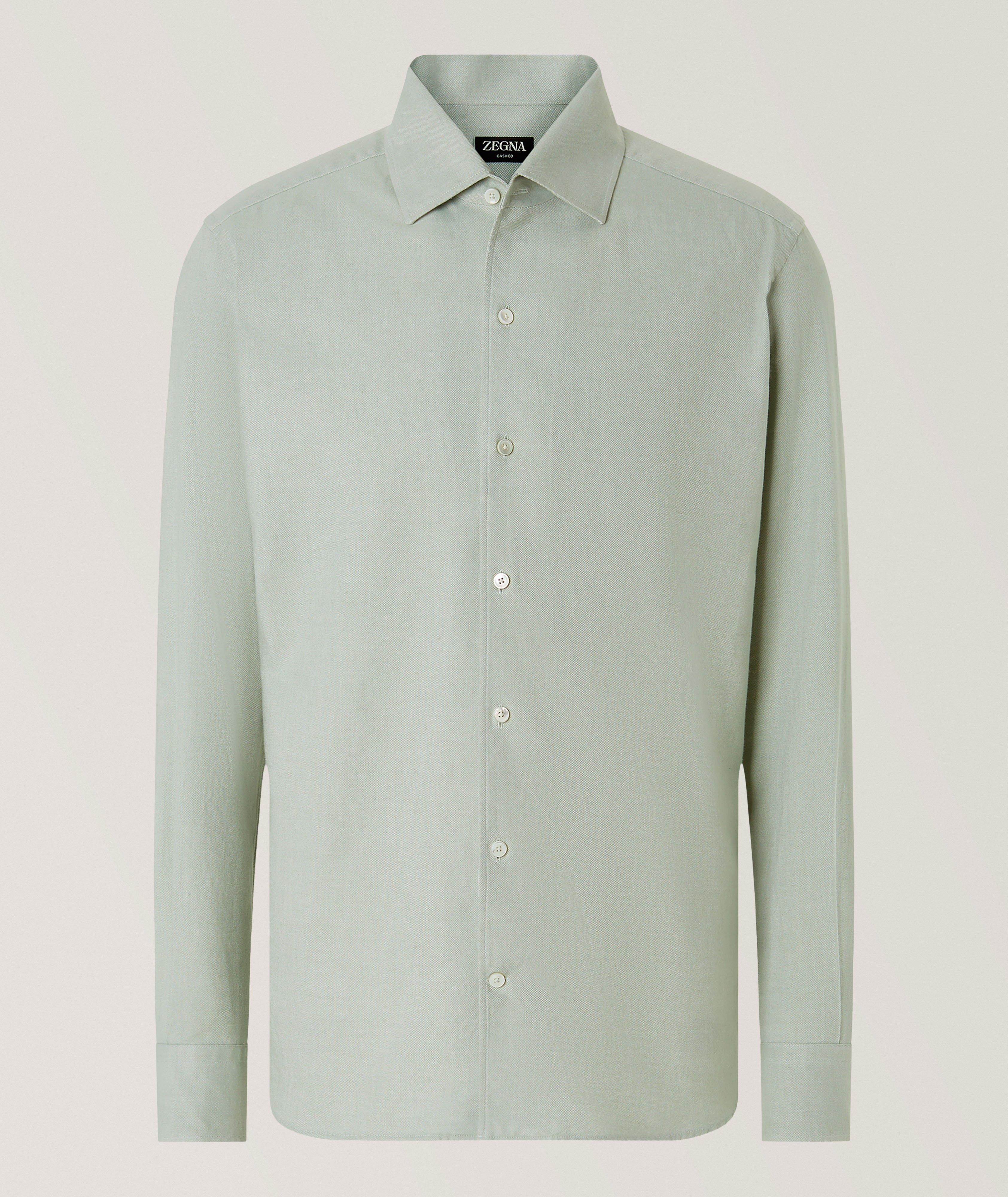 ZEGNA Cashco Cotton-Cashmere Shirt