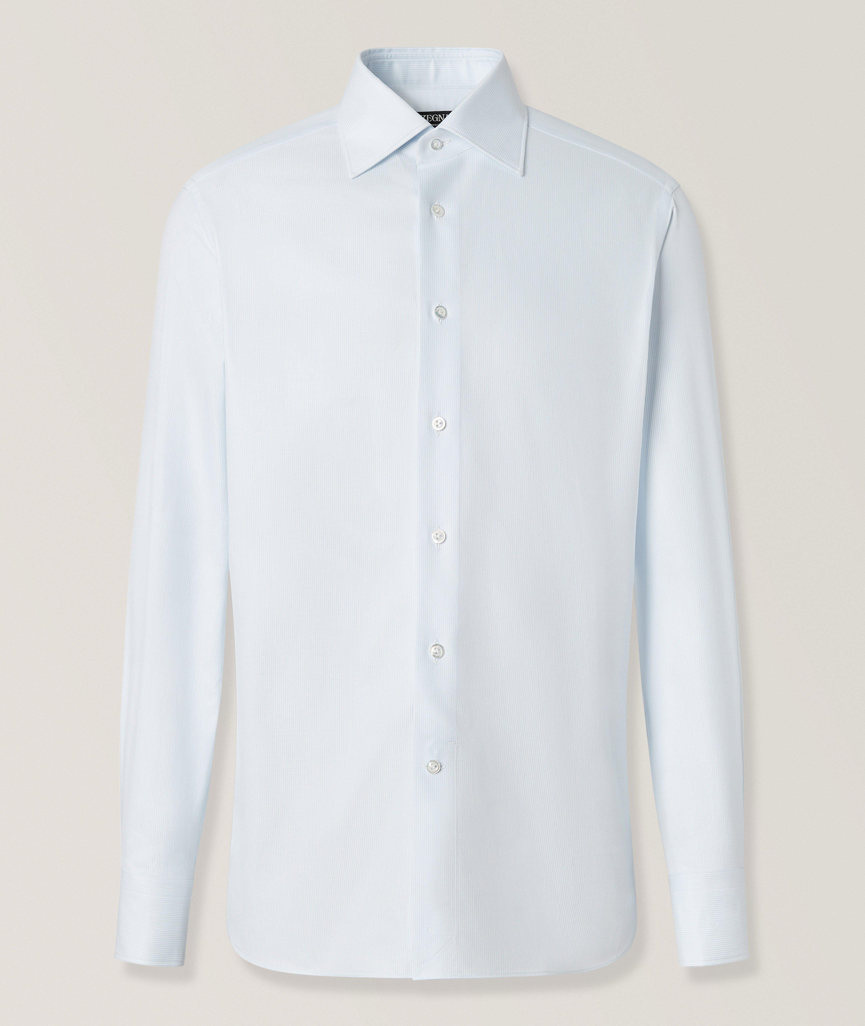 ZEGNA Striped Centoventimila Cotton Dress Shirt