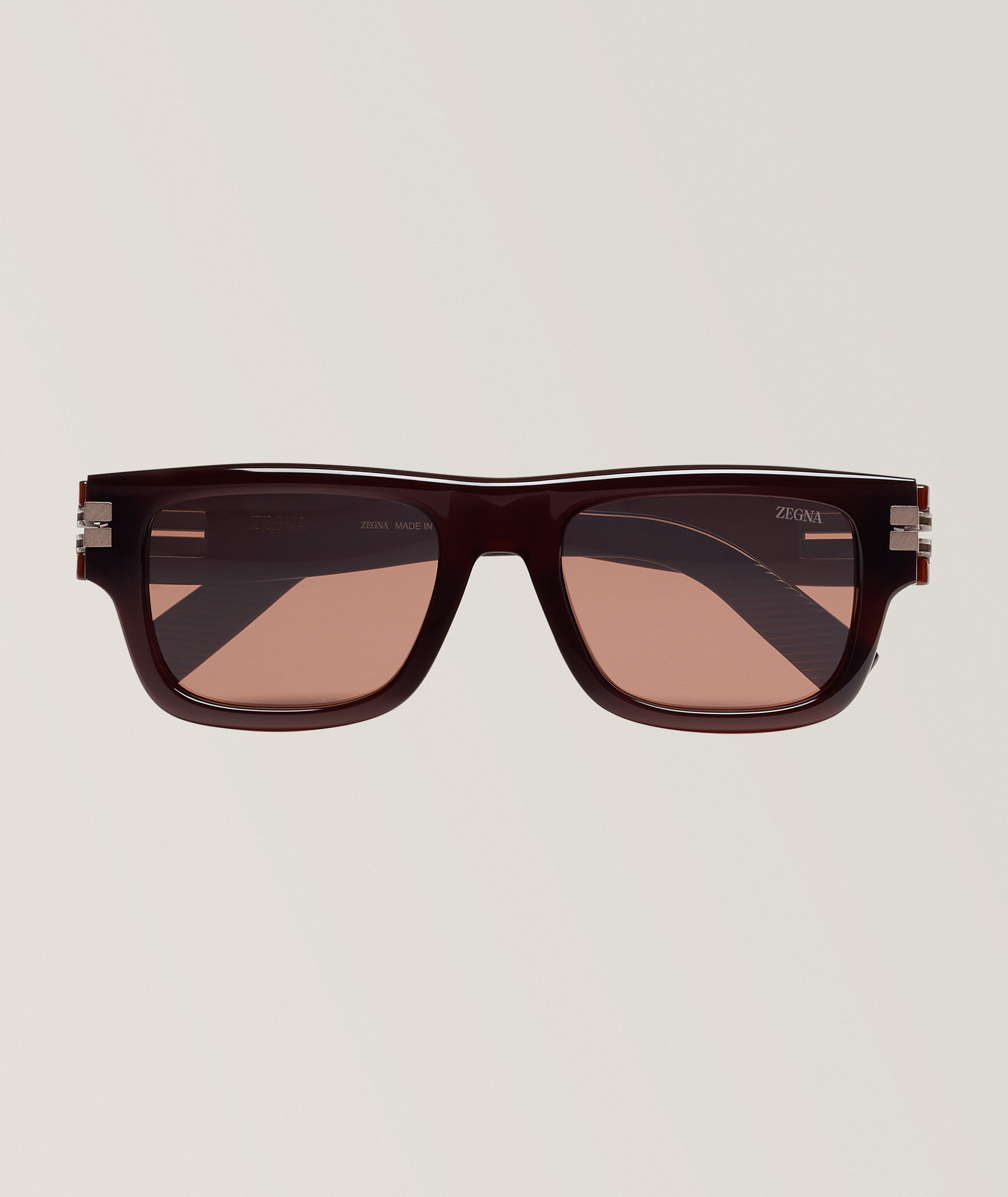 ZEGNA Lunettes de soleil en acétate carrée