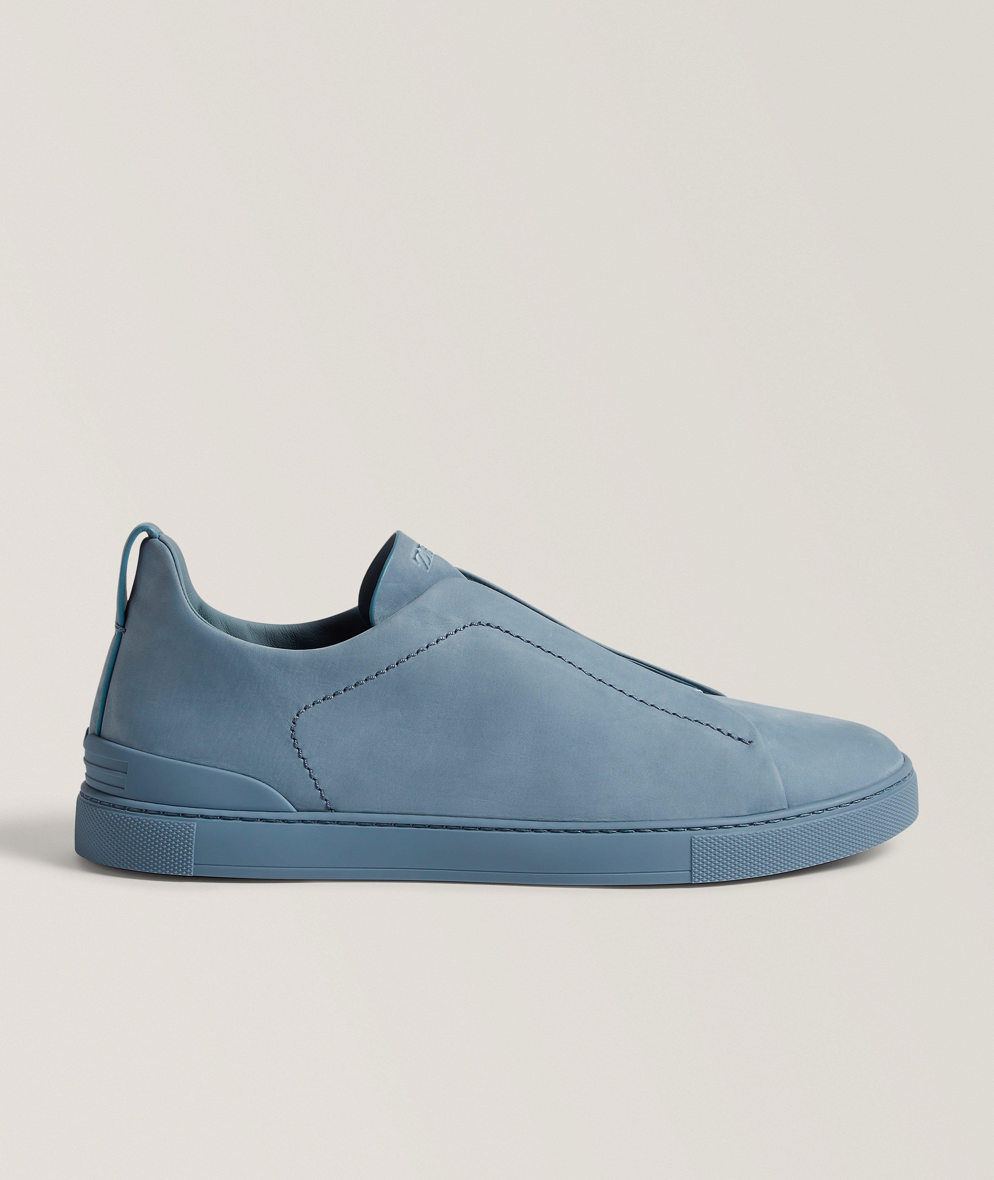 ZEGNA Triple Stitch SECONDSKIN Leather Sneakers