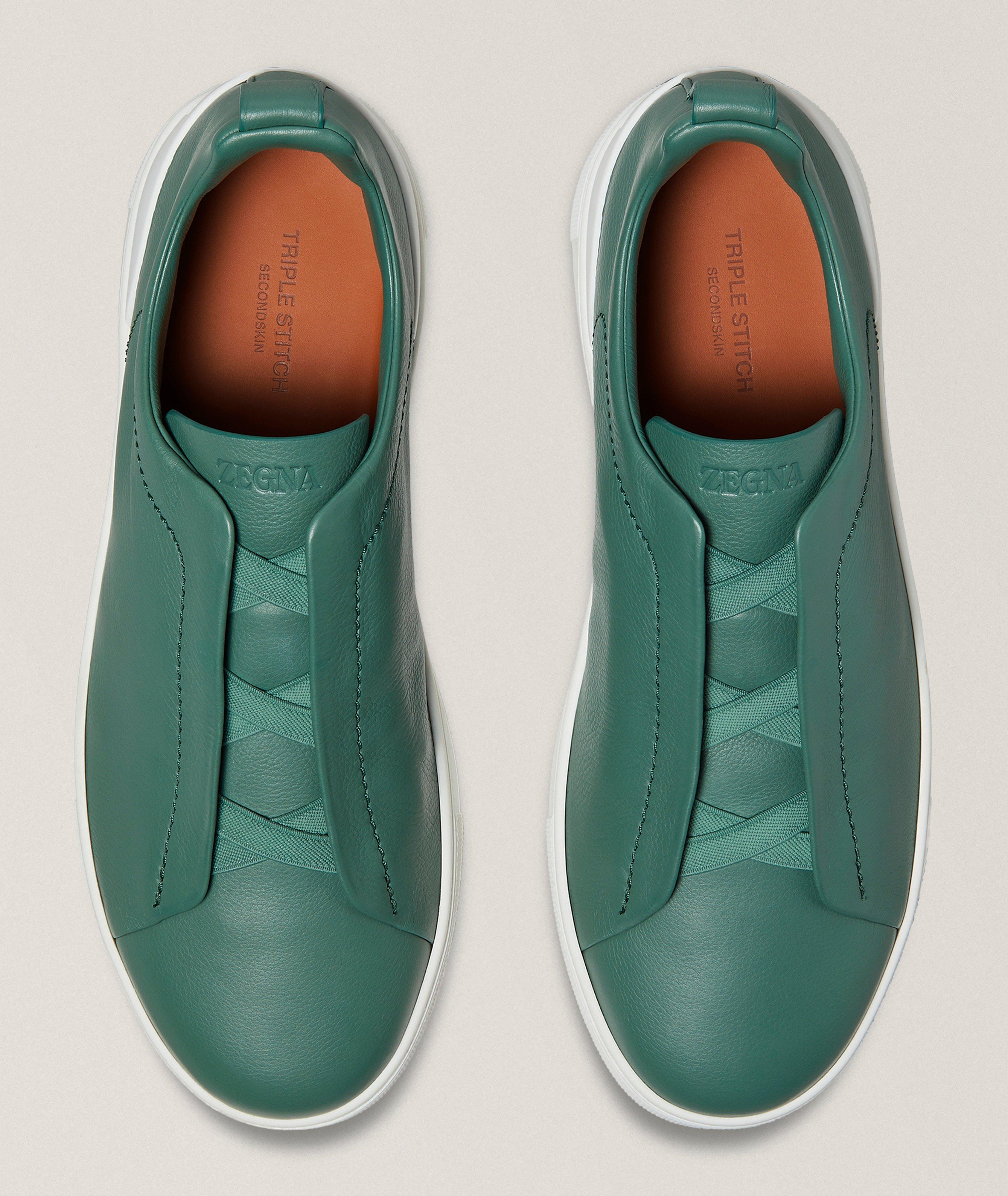 Triple Stitch SECONDSKIN Leather Sneakers image 1