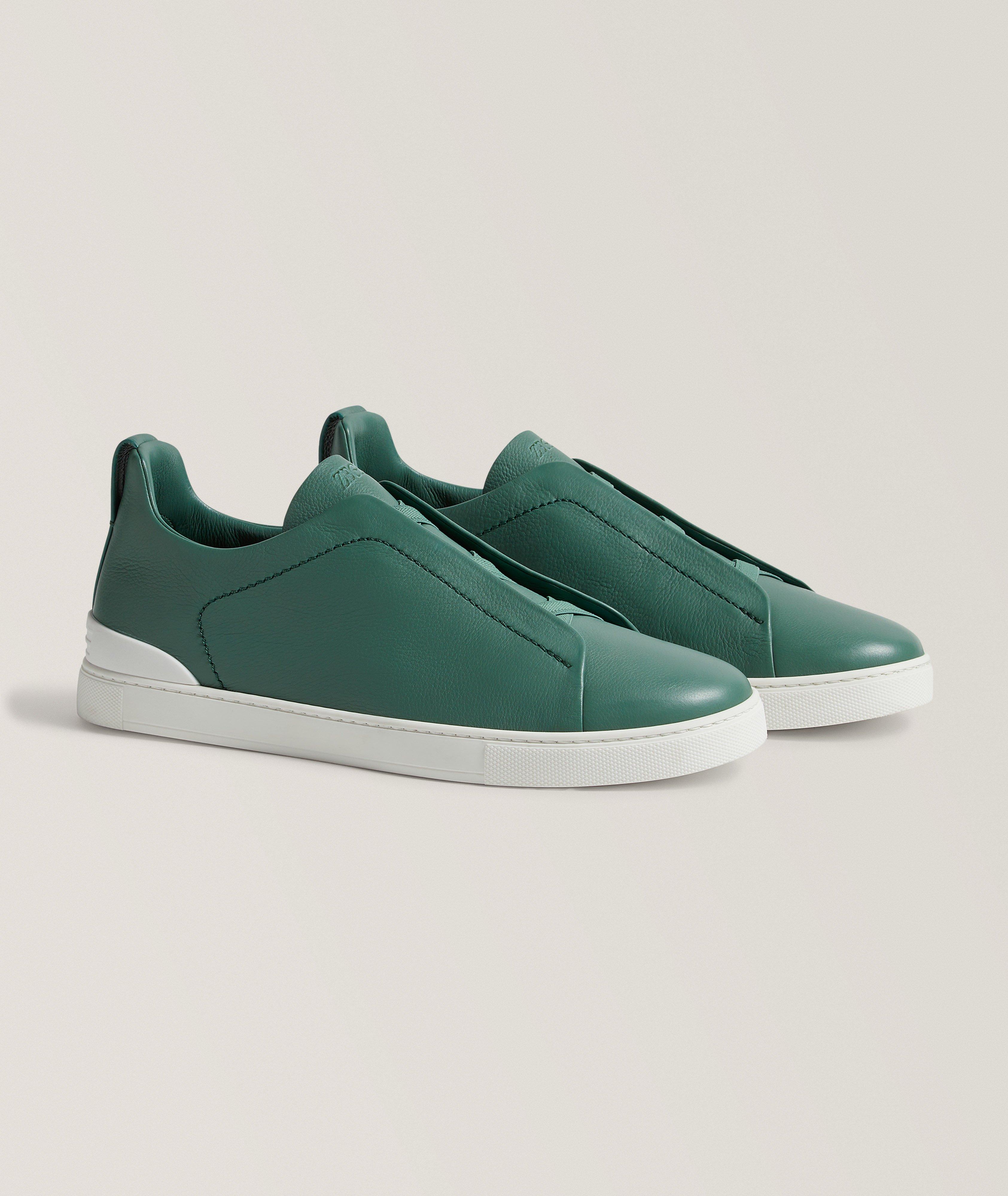 Triple Stitch SECONDSKIN Leather Sneakers image 3