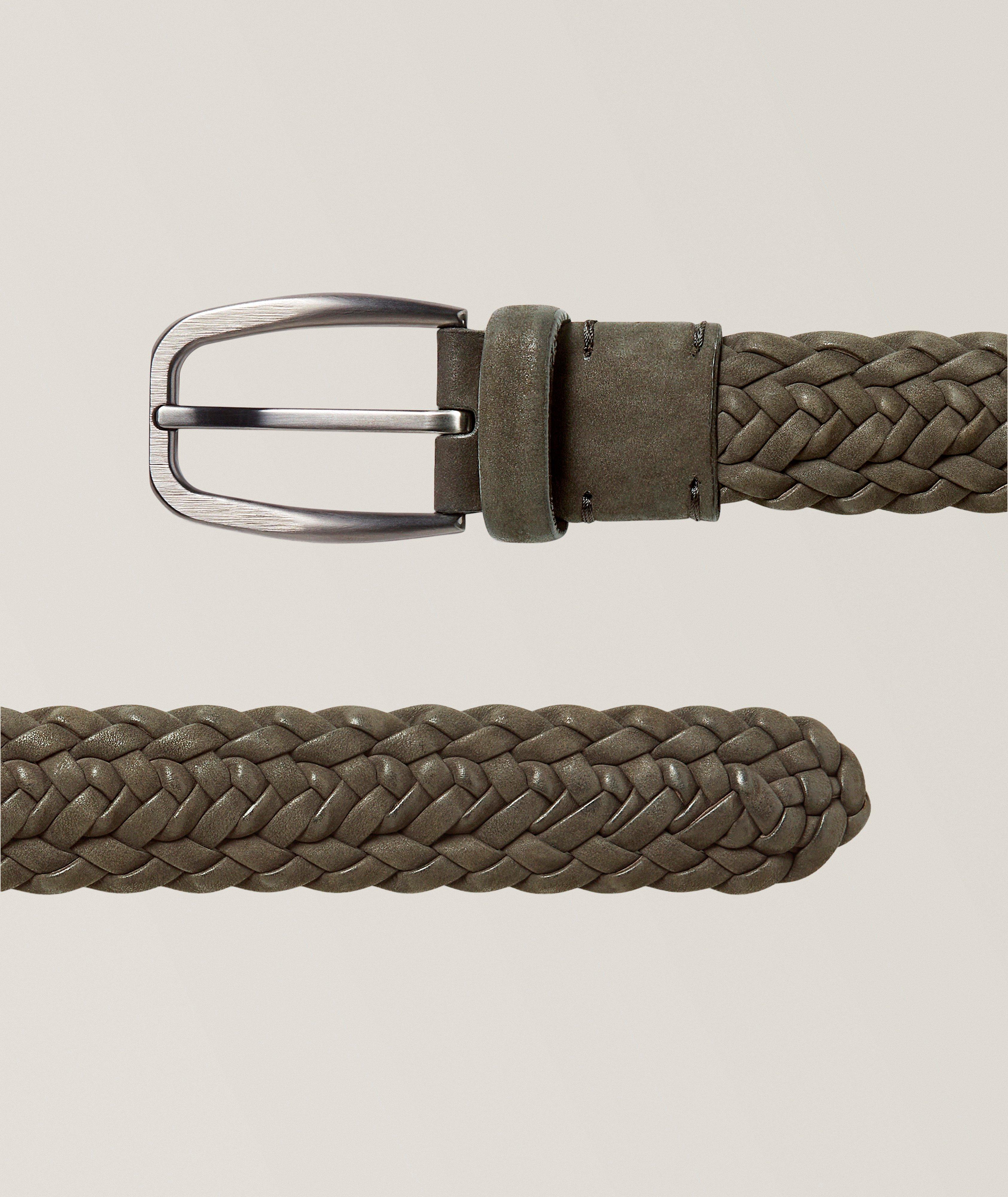 Ceinture en cuir nubuck tressé image 1