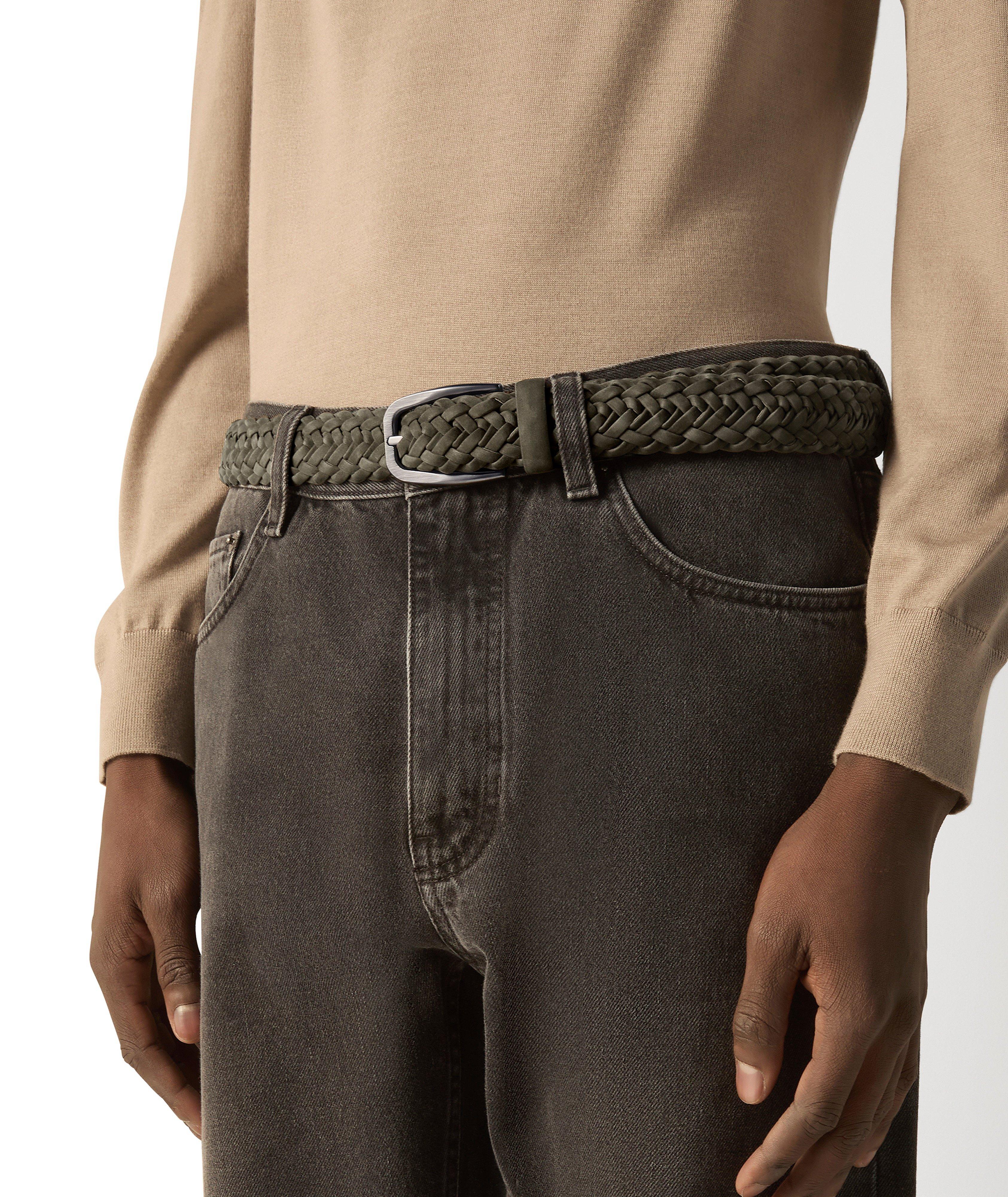Ceinture en cuir nubuck tressé image 2