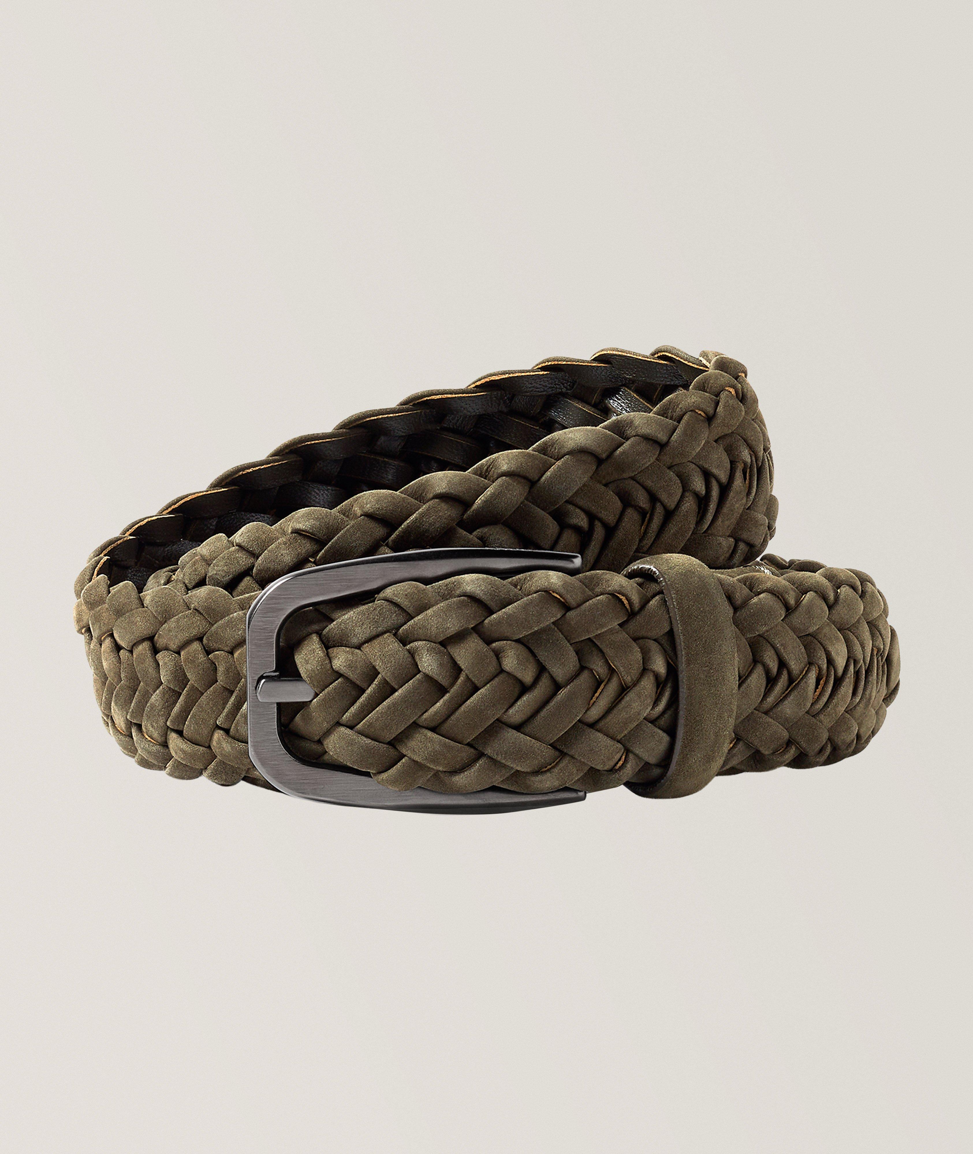 Ceinture en cuir nubuck tressé image 0