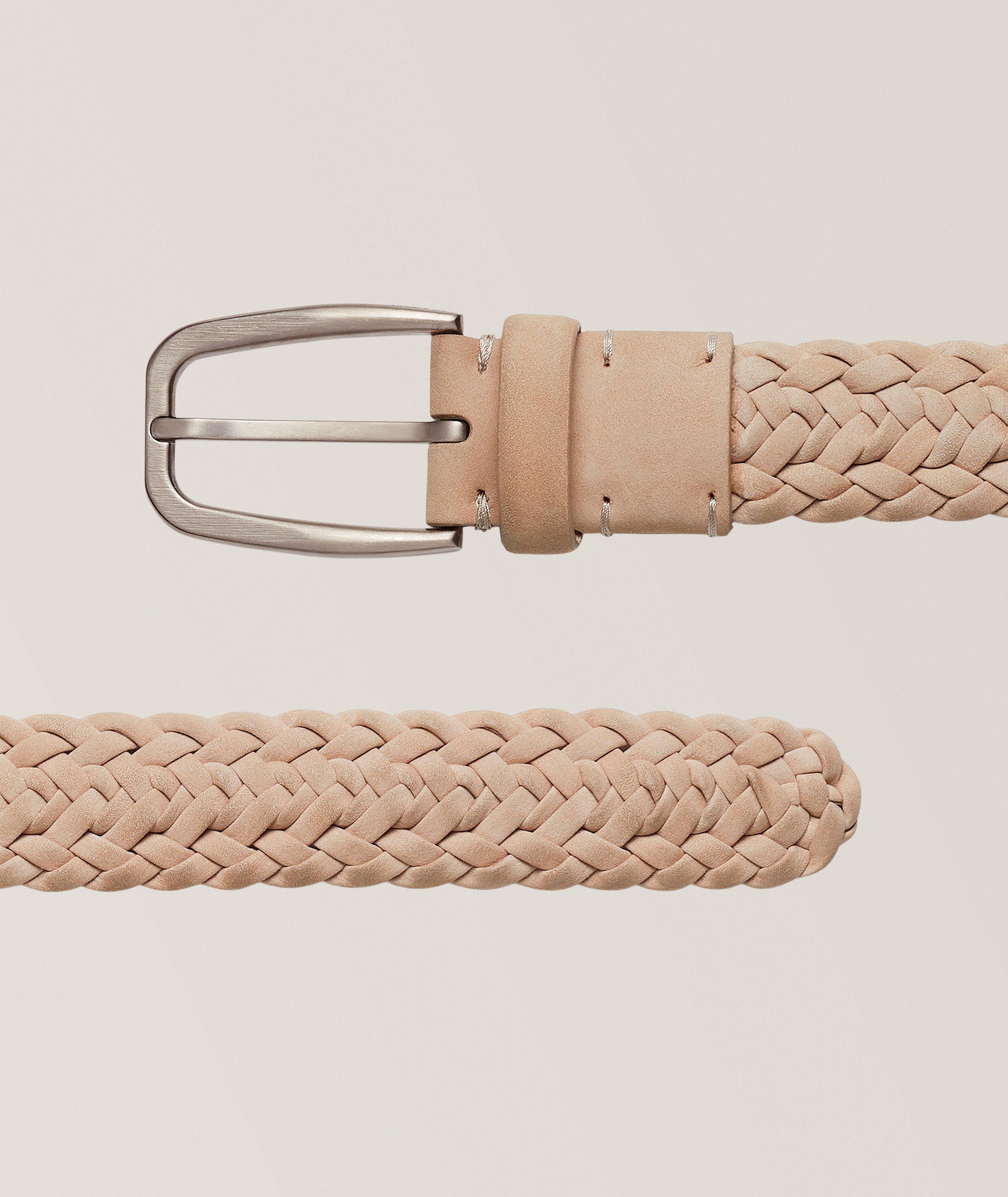 Ceinture en cuir nubuck tissé image 1