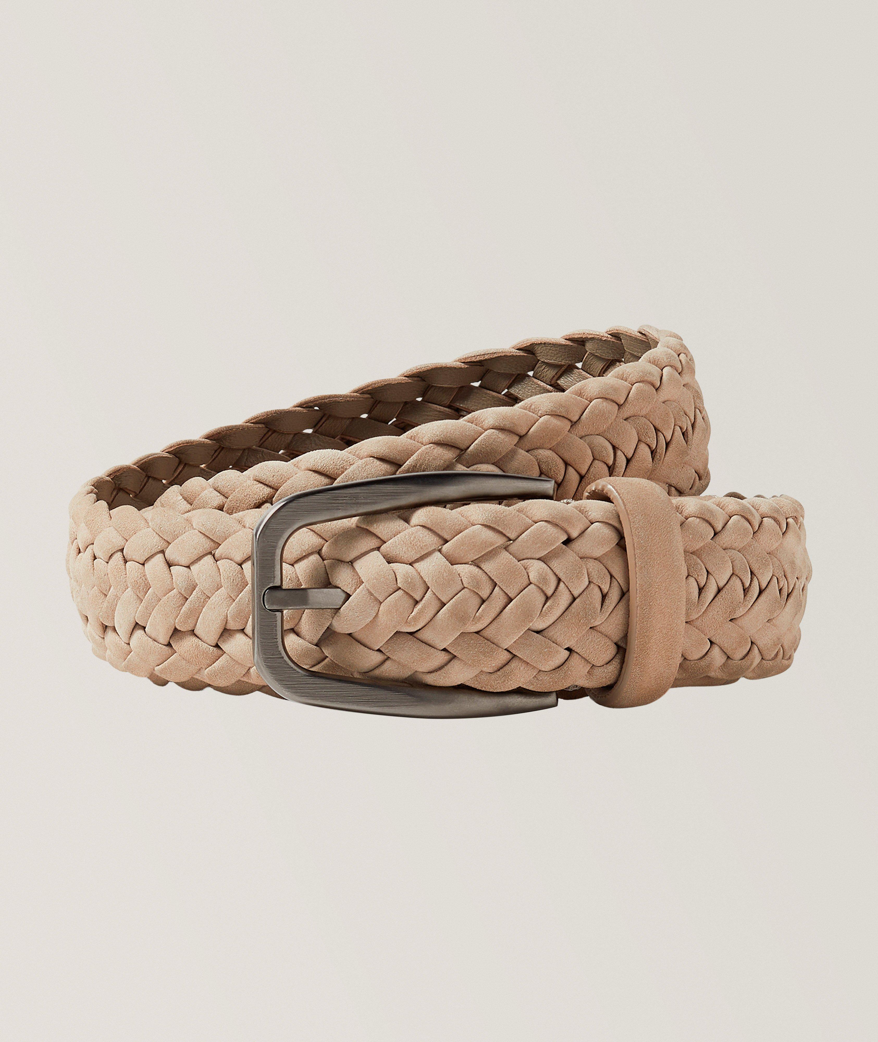 Ceinture en cuir nubuck tissé image 0