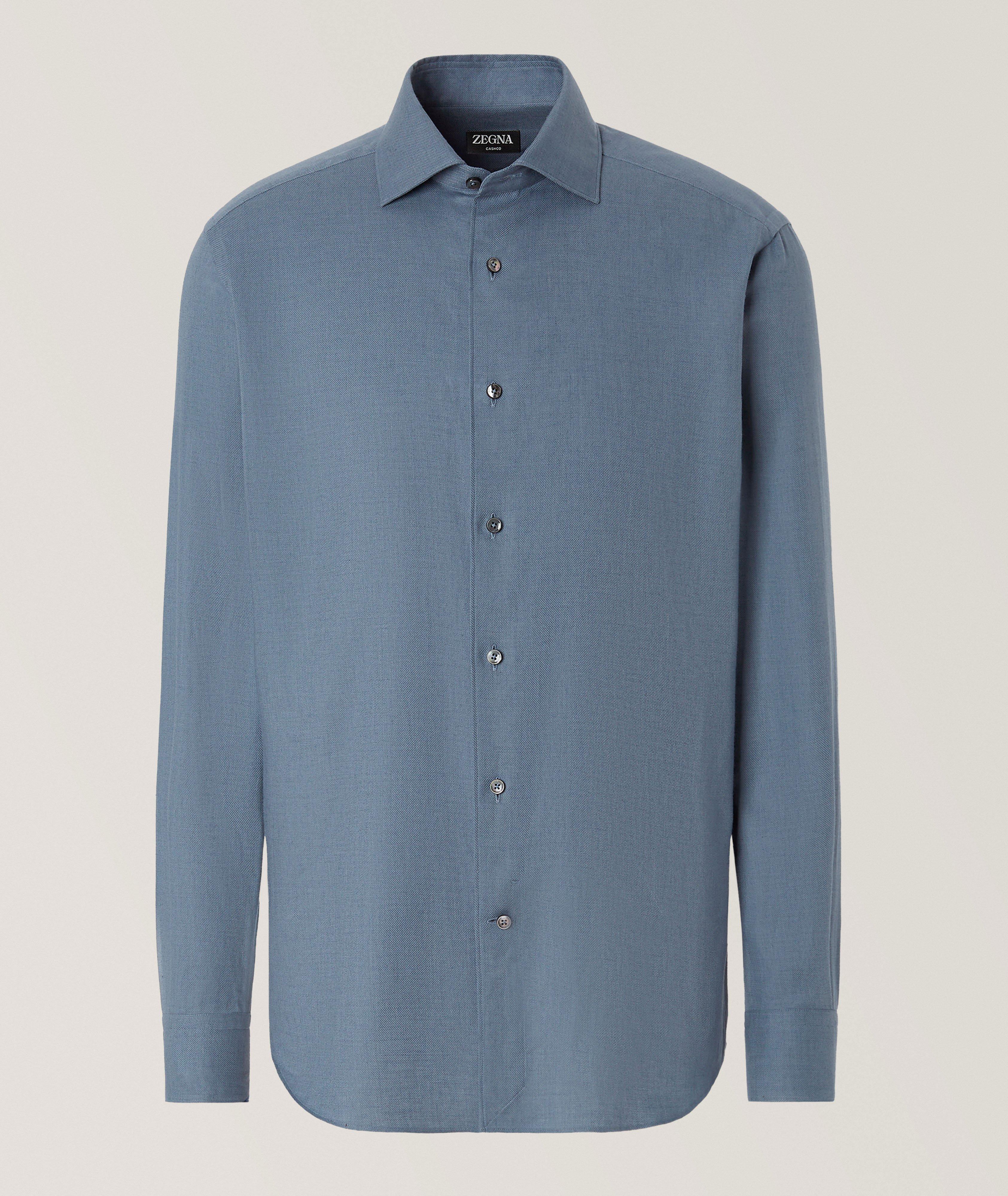ZEGNA Cashco Cotton-Cashmere Shirt