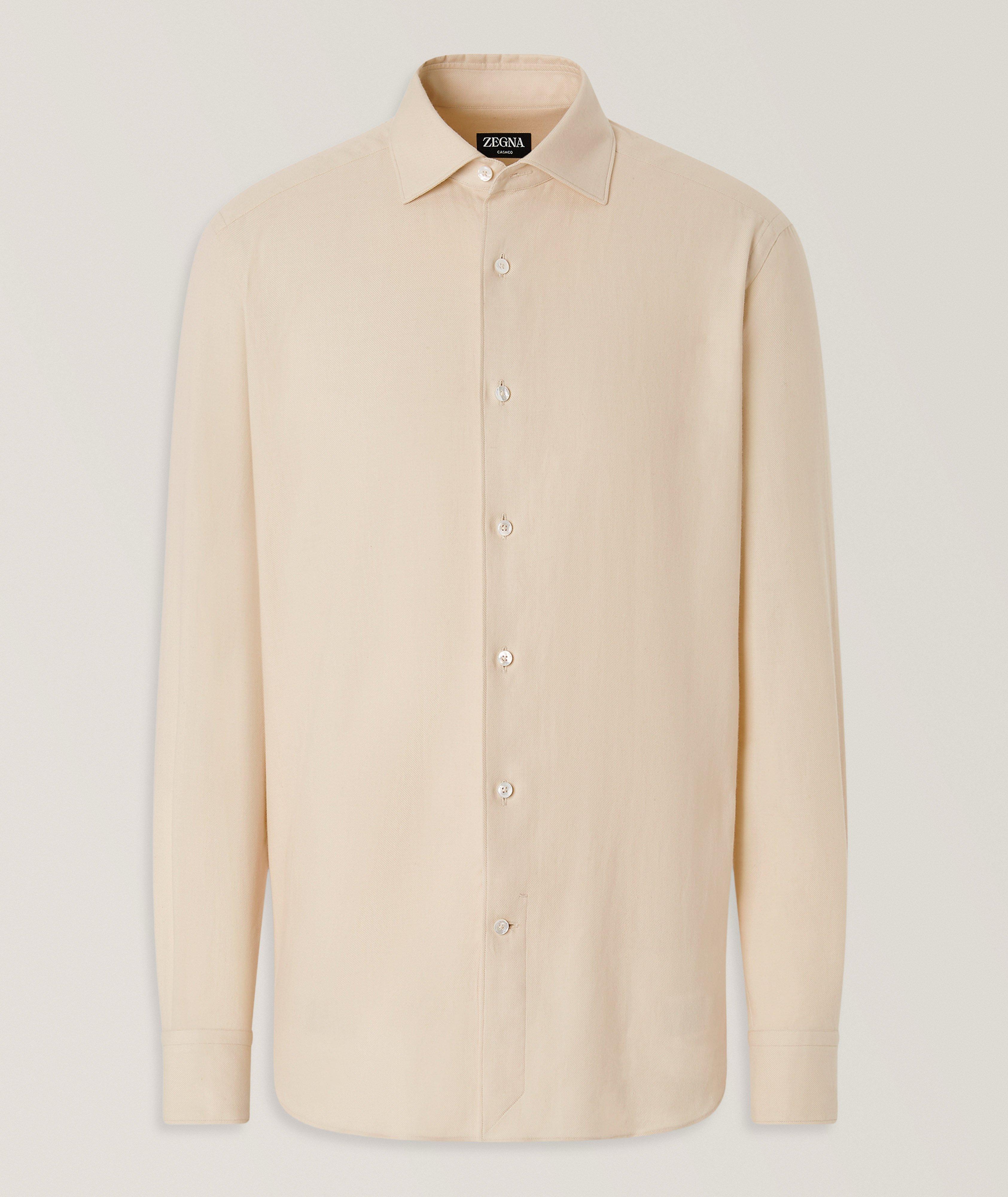 ZEGNA Cashco Cotton-Cashmere Shirt