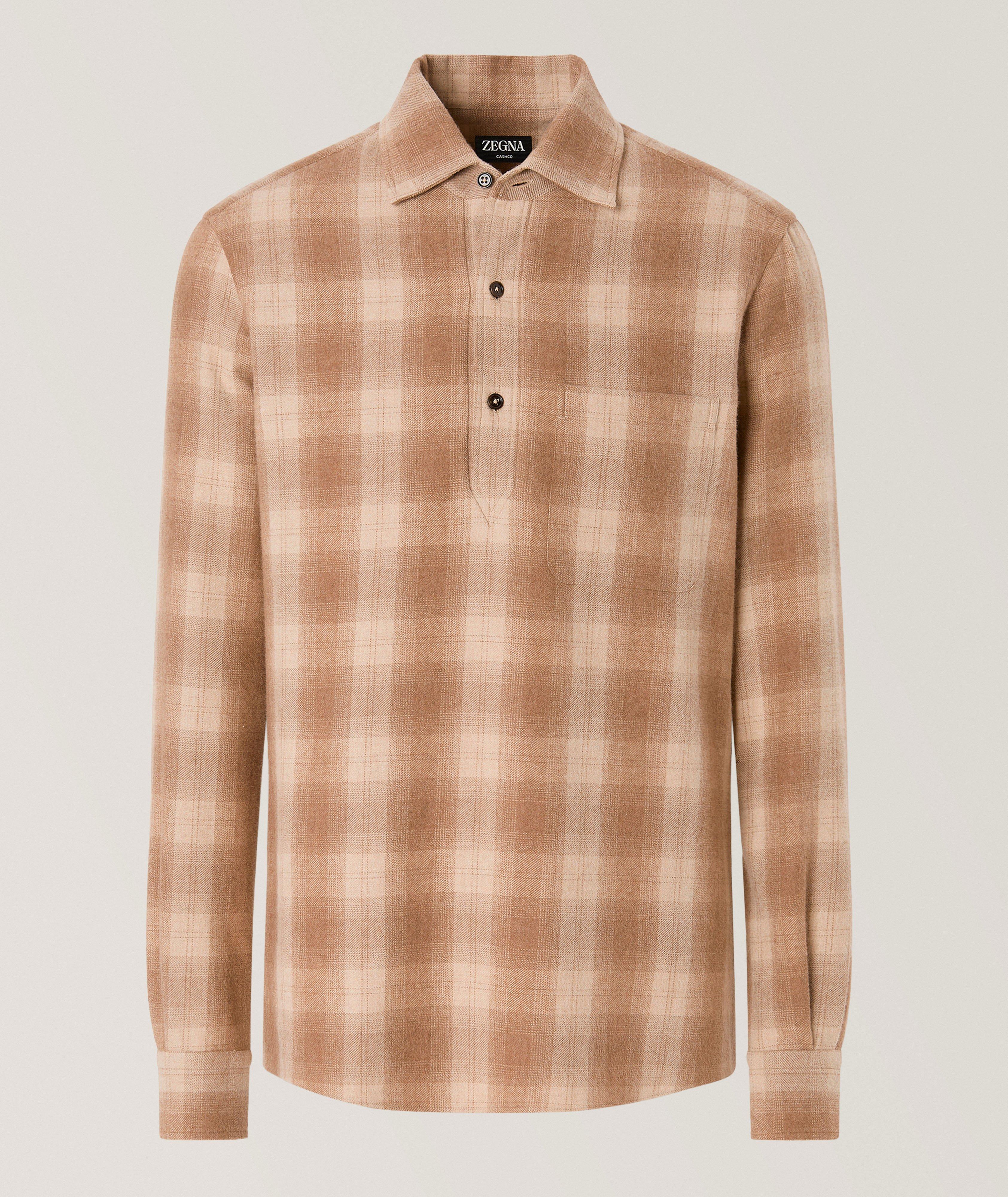 ZEGNA Polo manches-longues Cashco madras