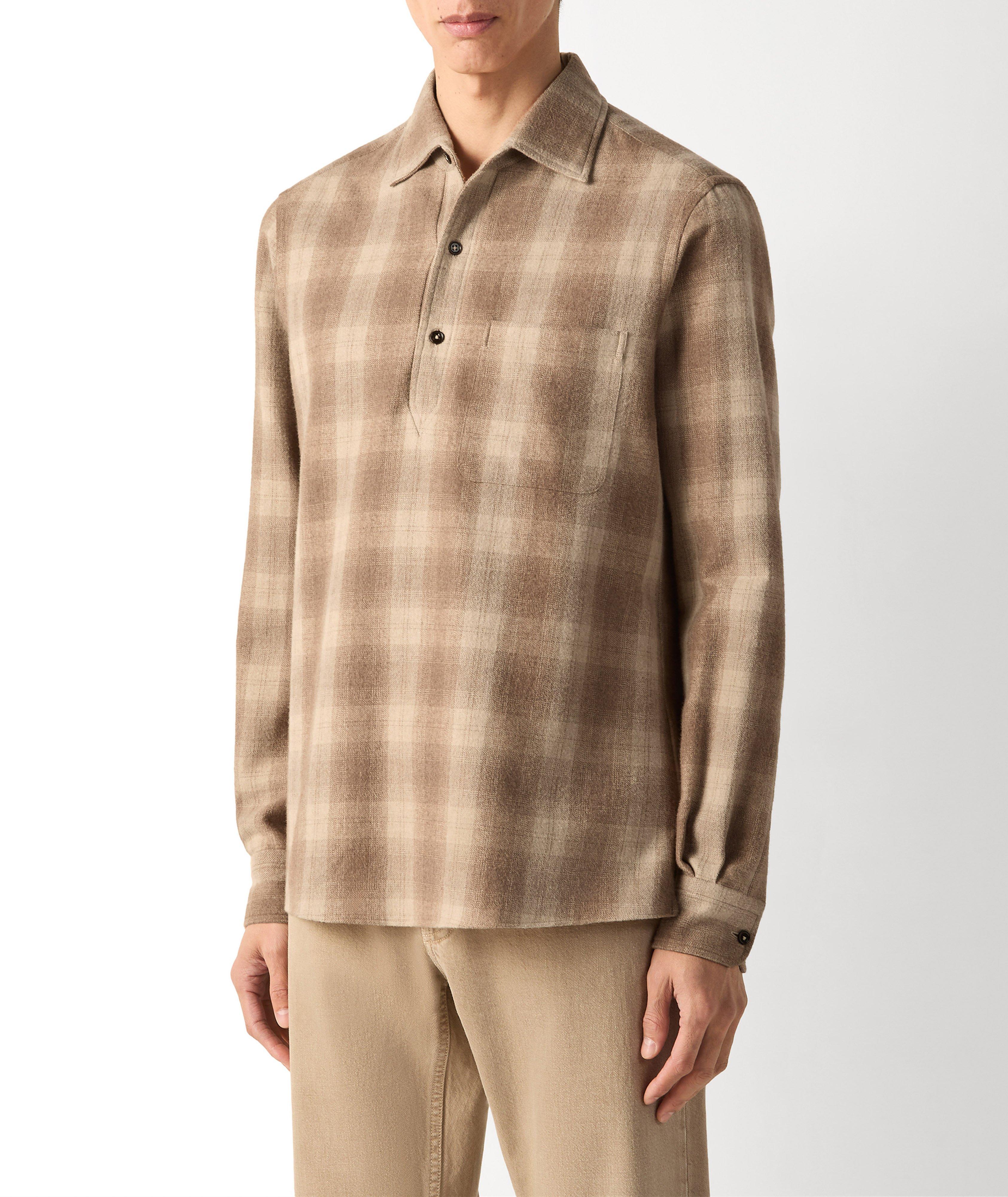 Polo manches-longues Cashco madras image 5