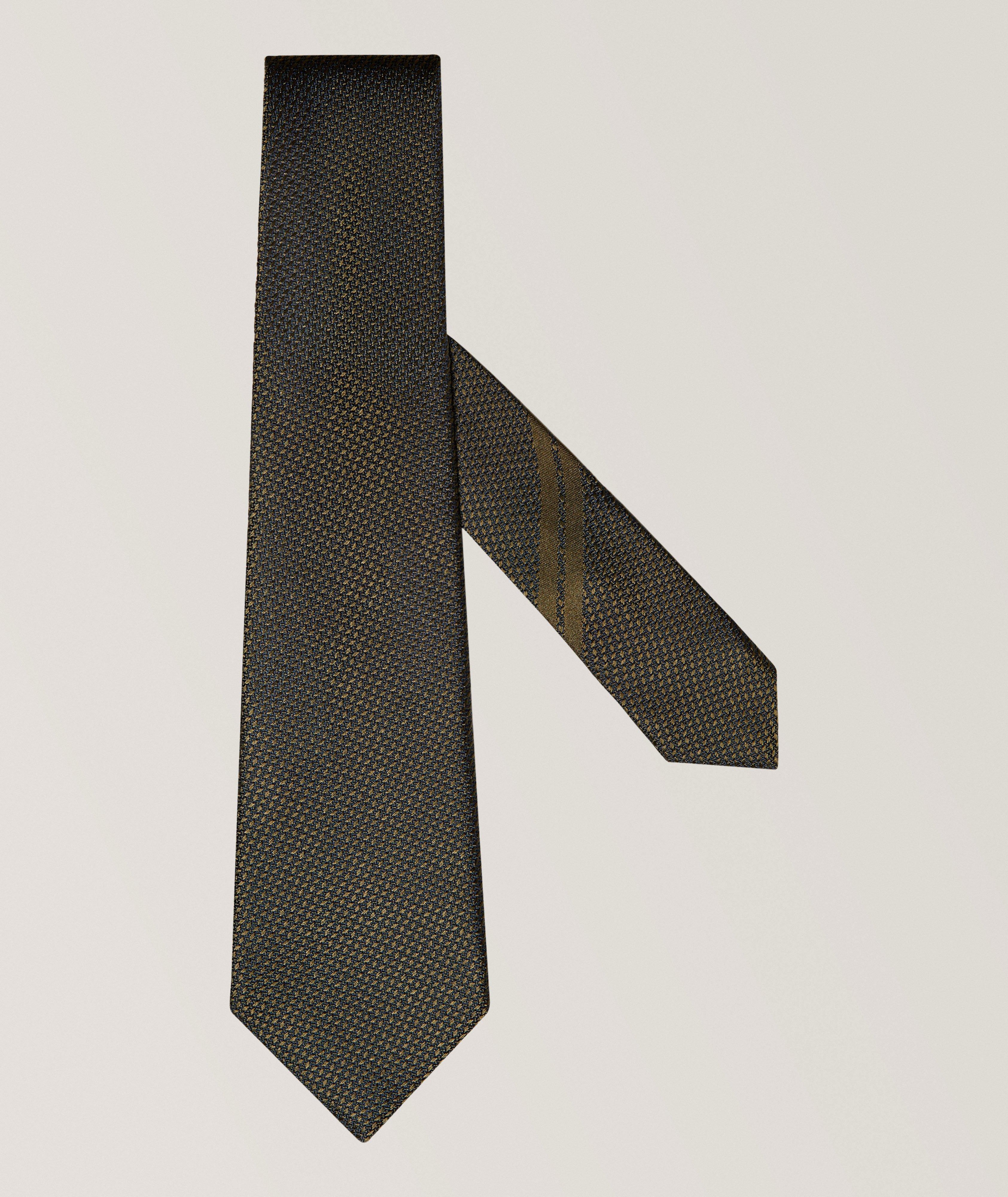 ZEGNA Jacquard Textured Silk Tie