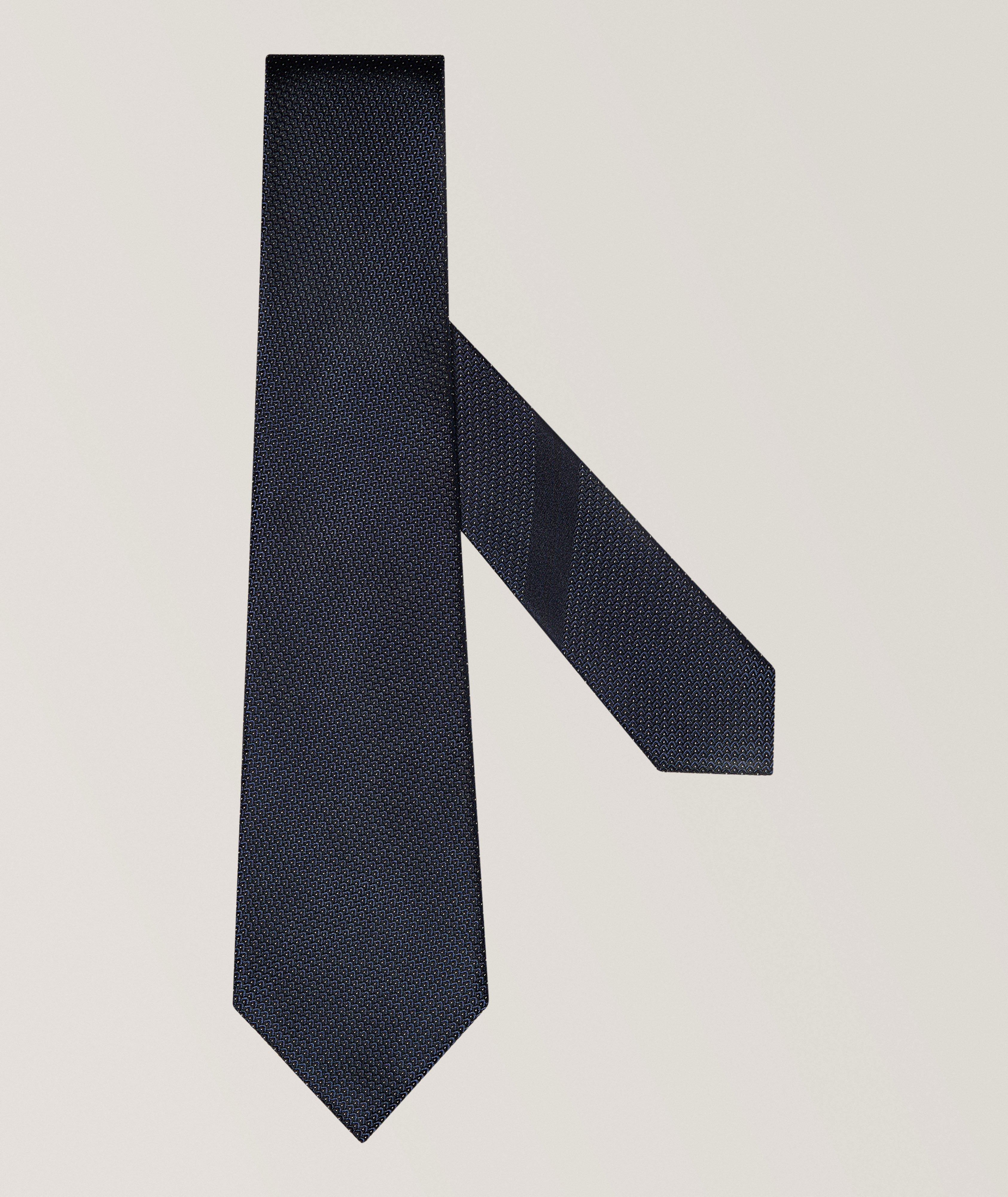 ZEGNA Jacquard Micro-Dot Silk Tie