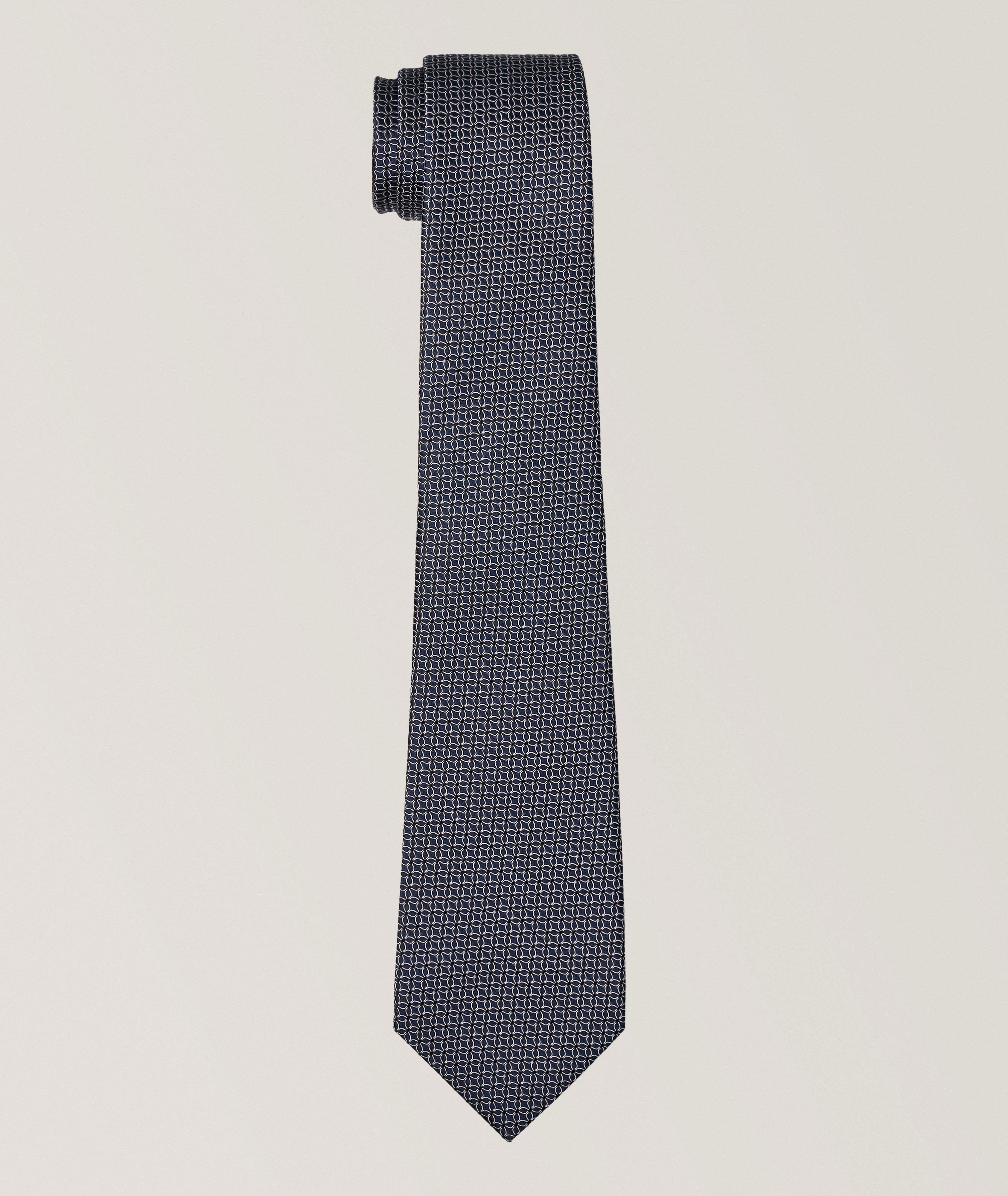 ZEGNA Jacquard Floral Silk Tie