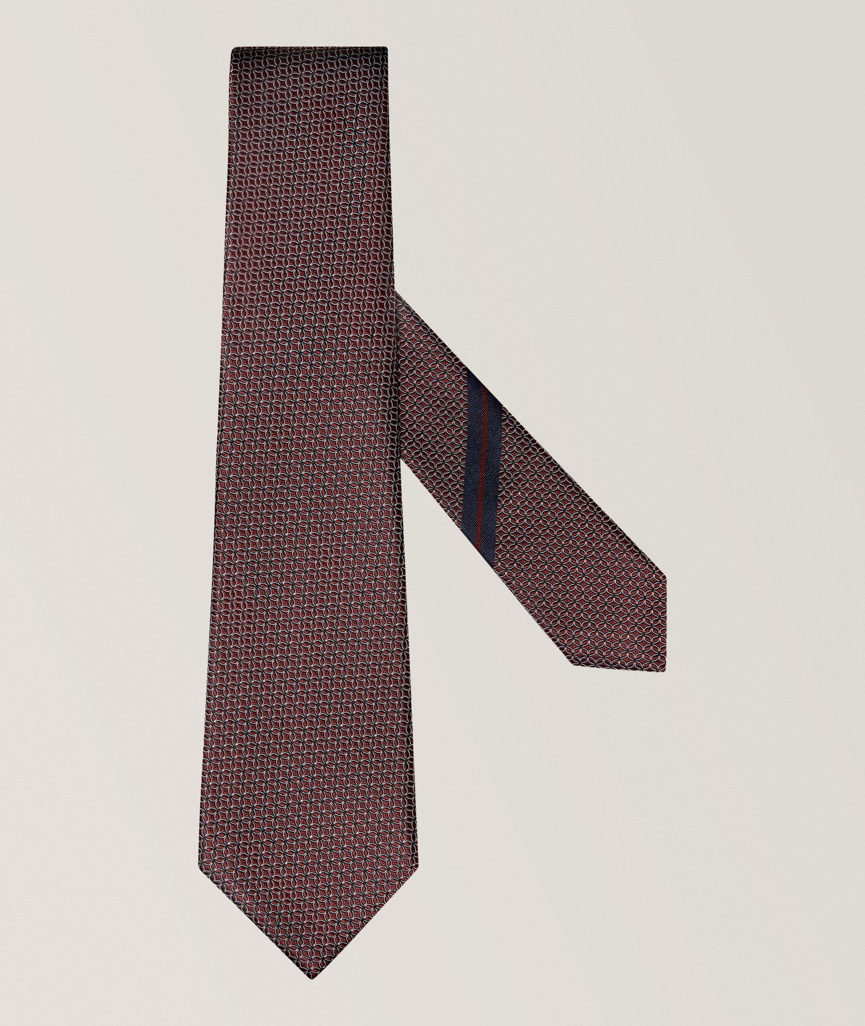 ZEGNA Jacquard Floral Silk Tie