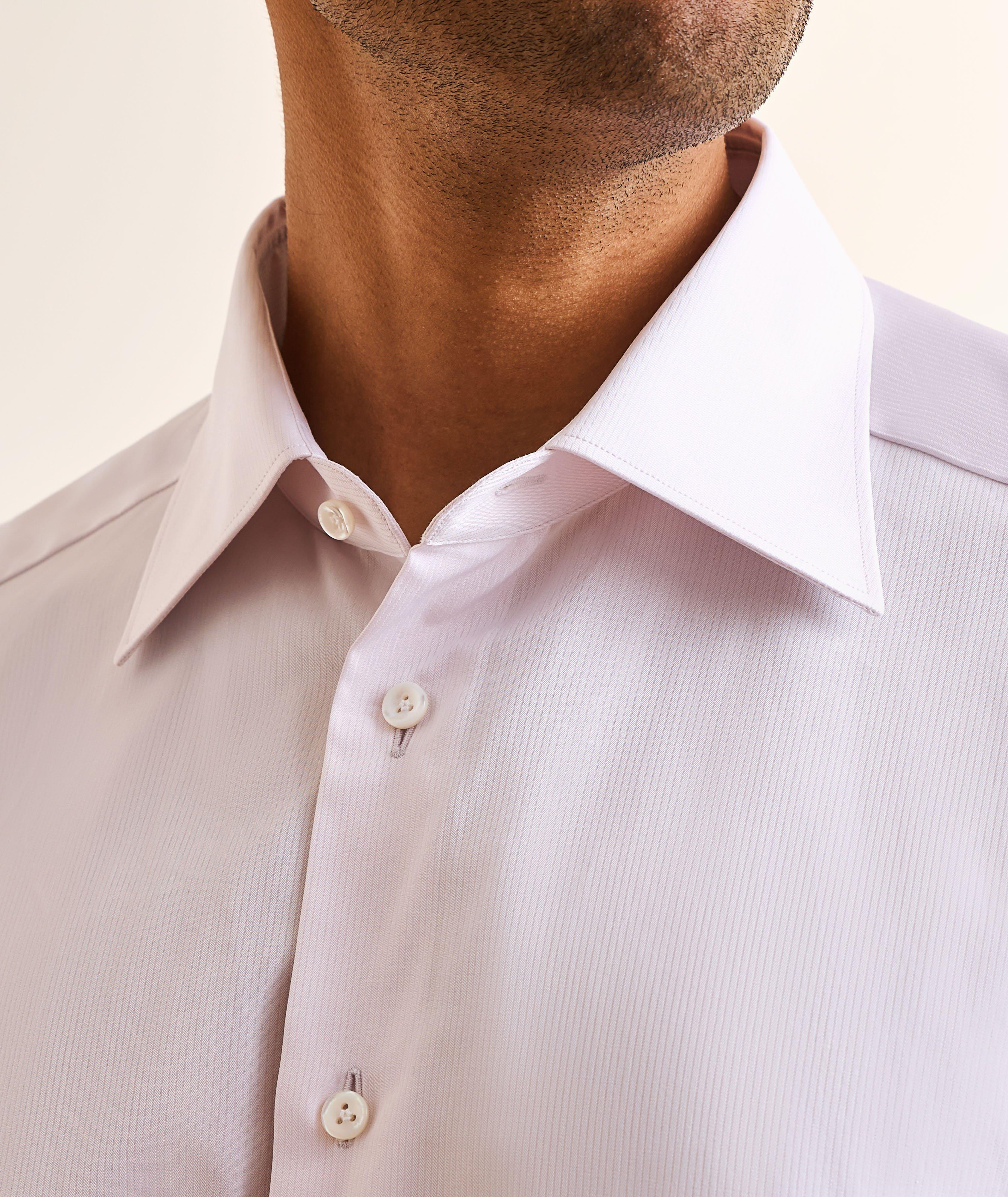 Micro-Striped Centoventimila Cotton Dress Shirt image 3