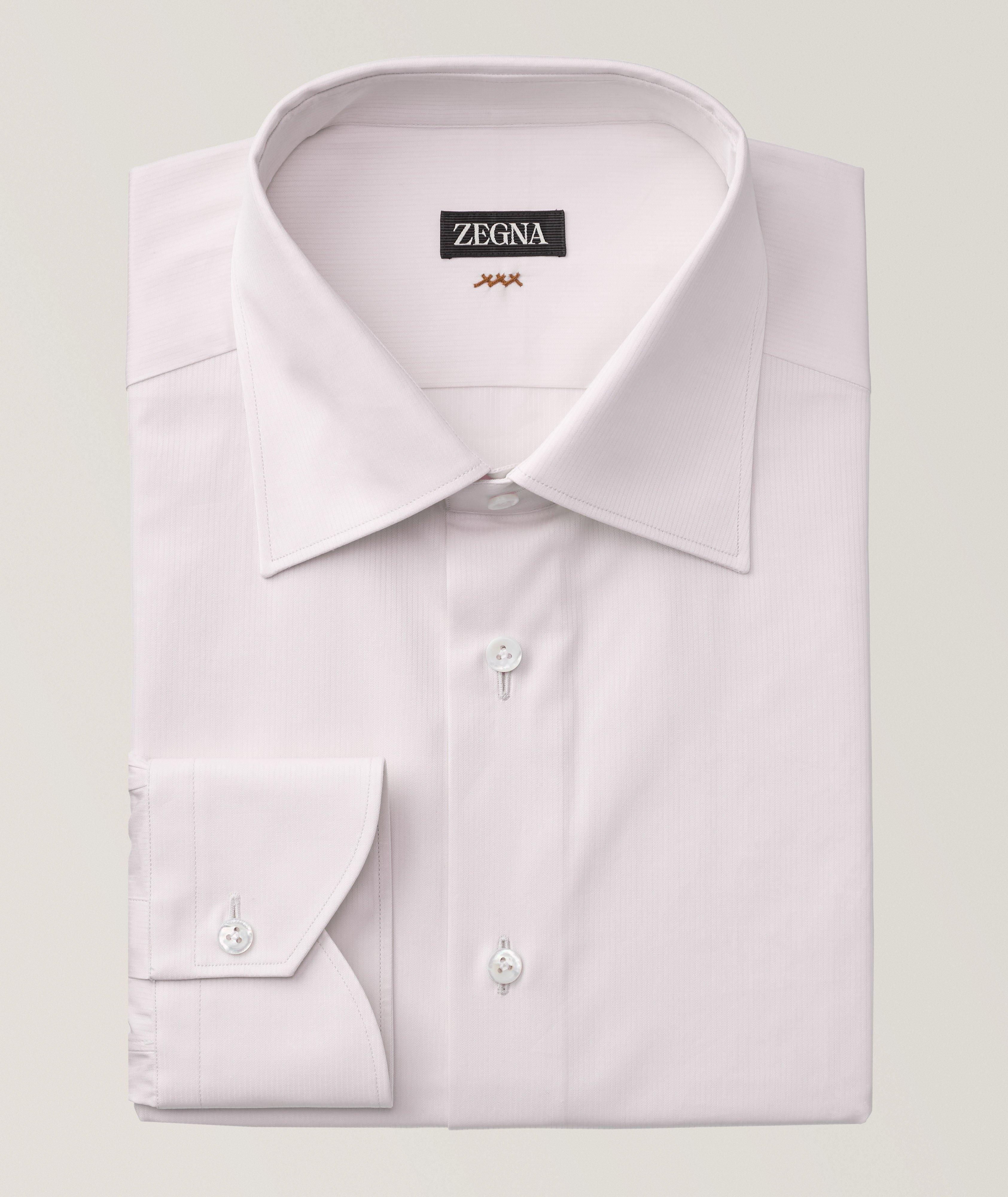 ZEGNA Micro-Striped Centoventimila Cotton Dress Shirt