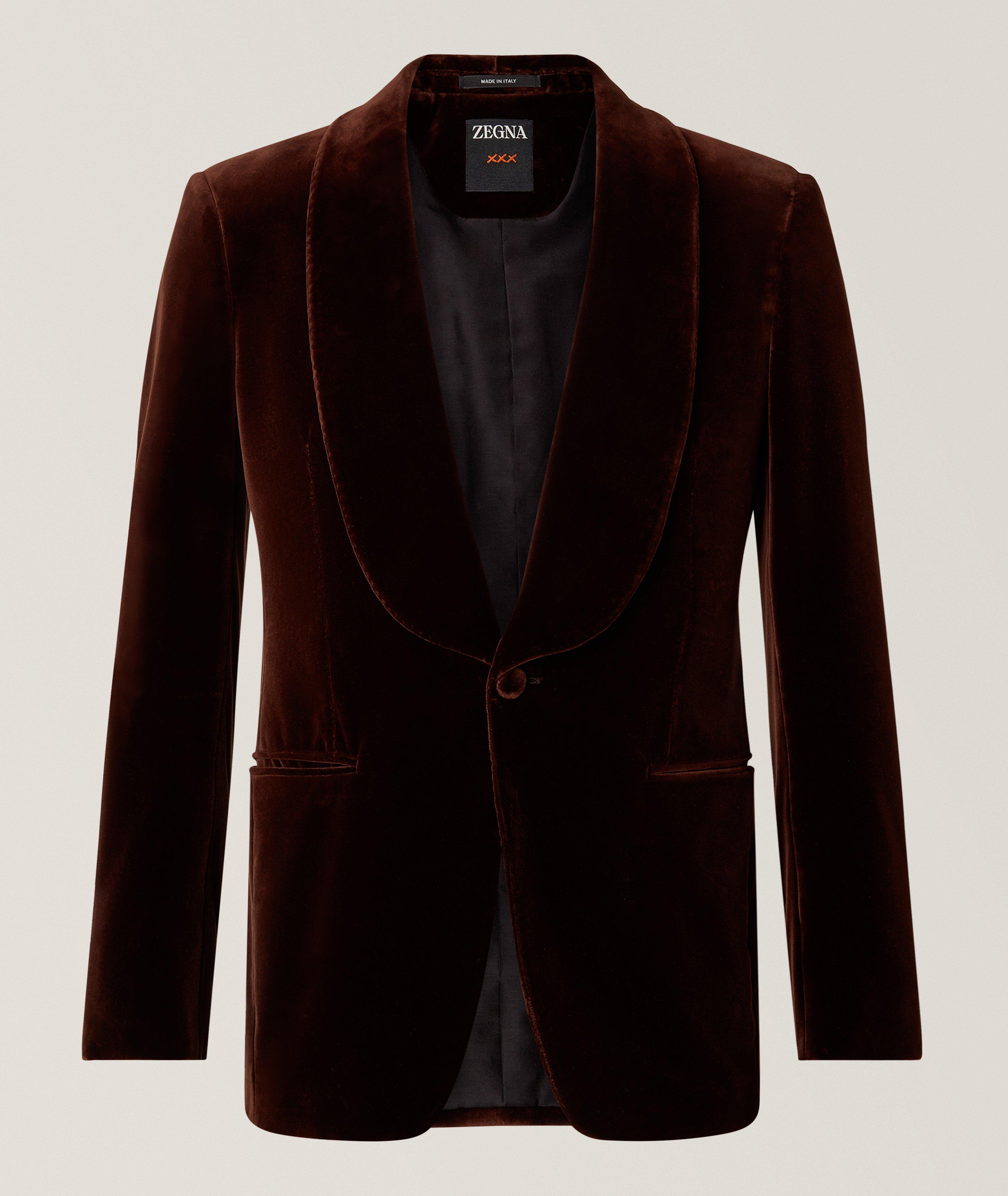 ZEGNA Veston de soirée châle velours