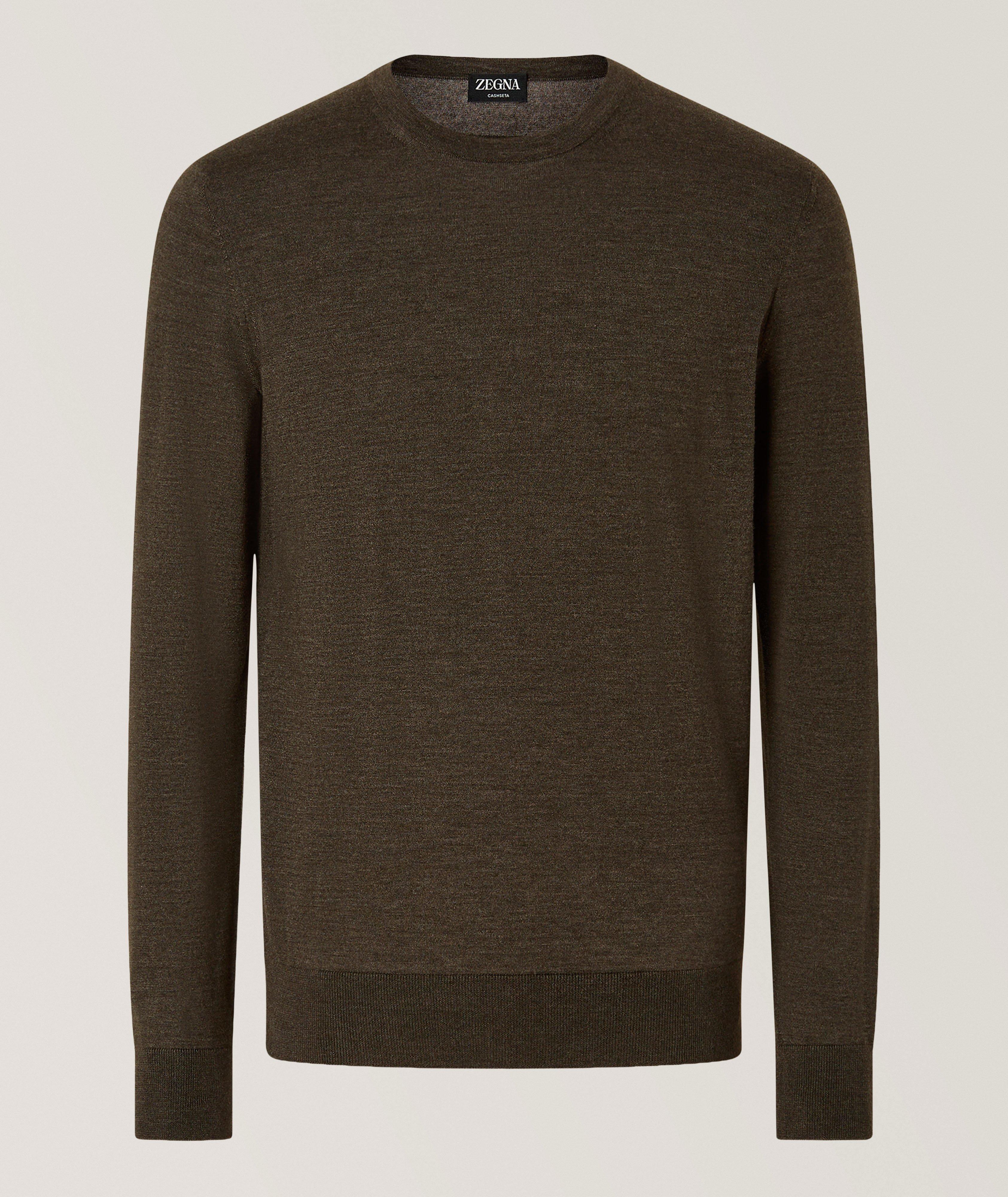 ZEGNA Mélange Cashseta Crewneck Sweater