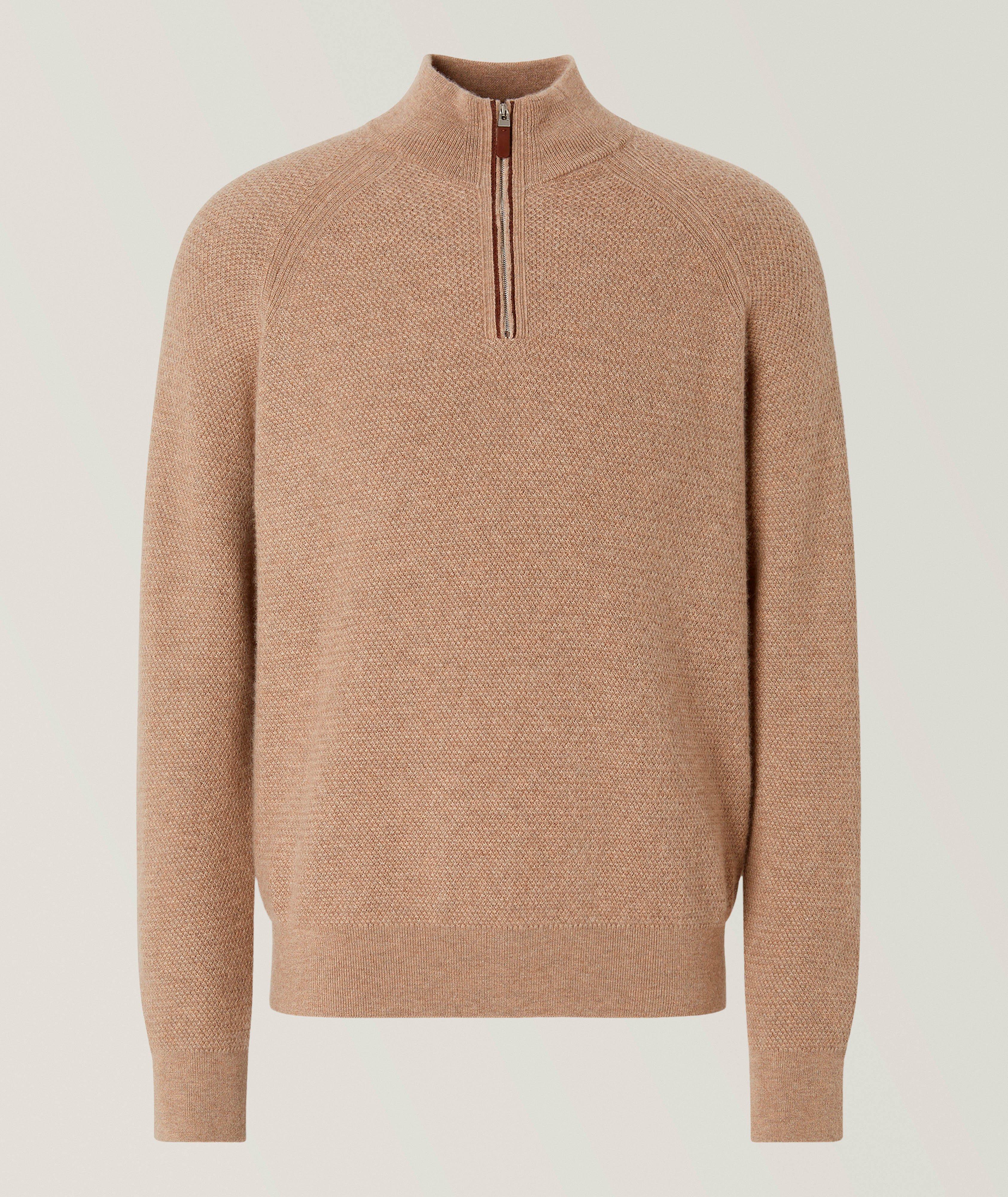 ZEGNA Pull quart-zippé cachemire Oasi mélange