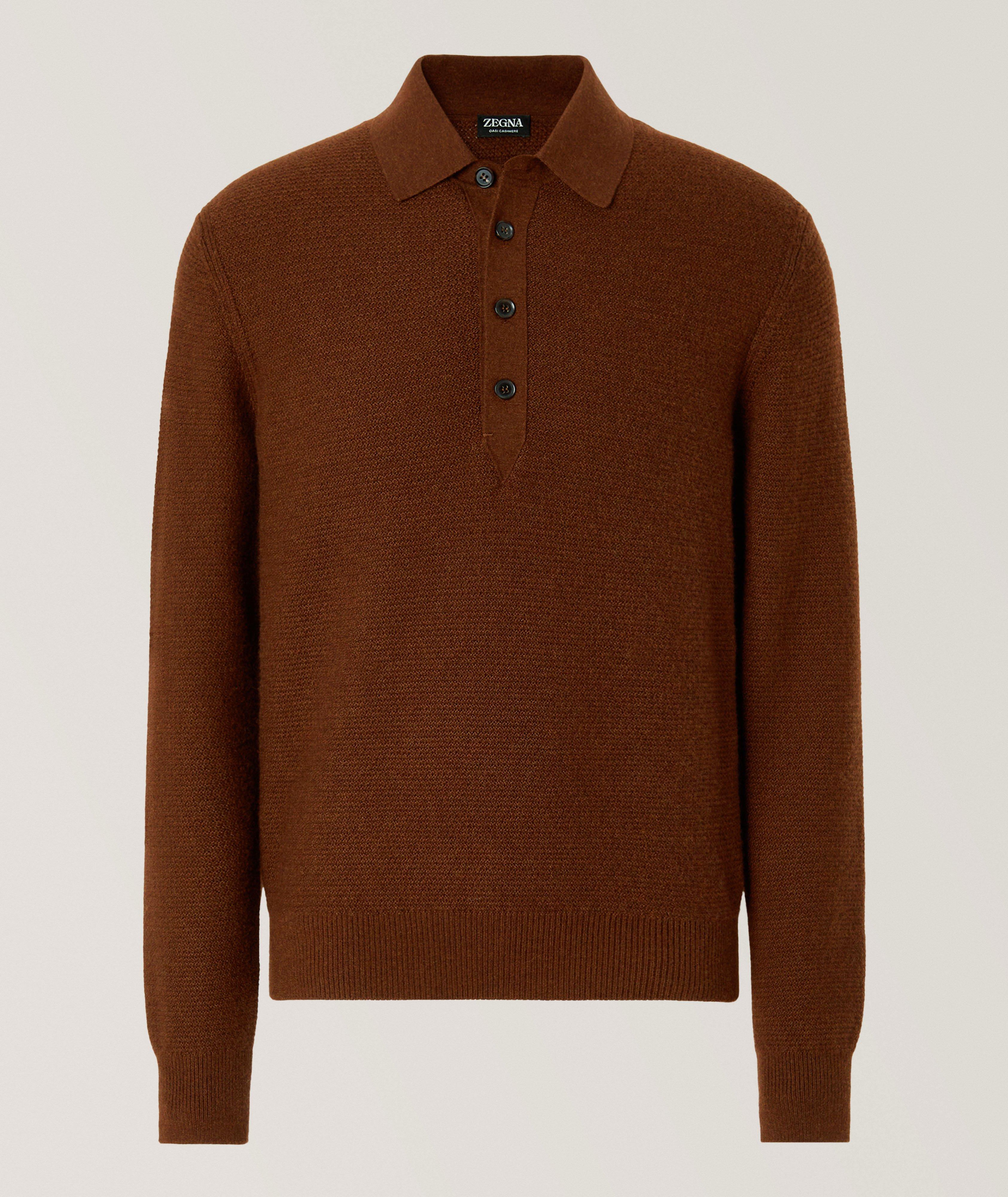 ZEGNA Pull polo cachemire Oasi mélange