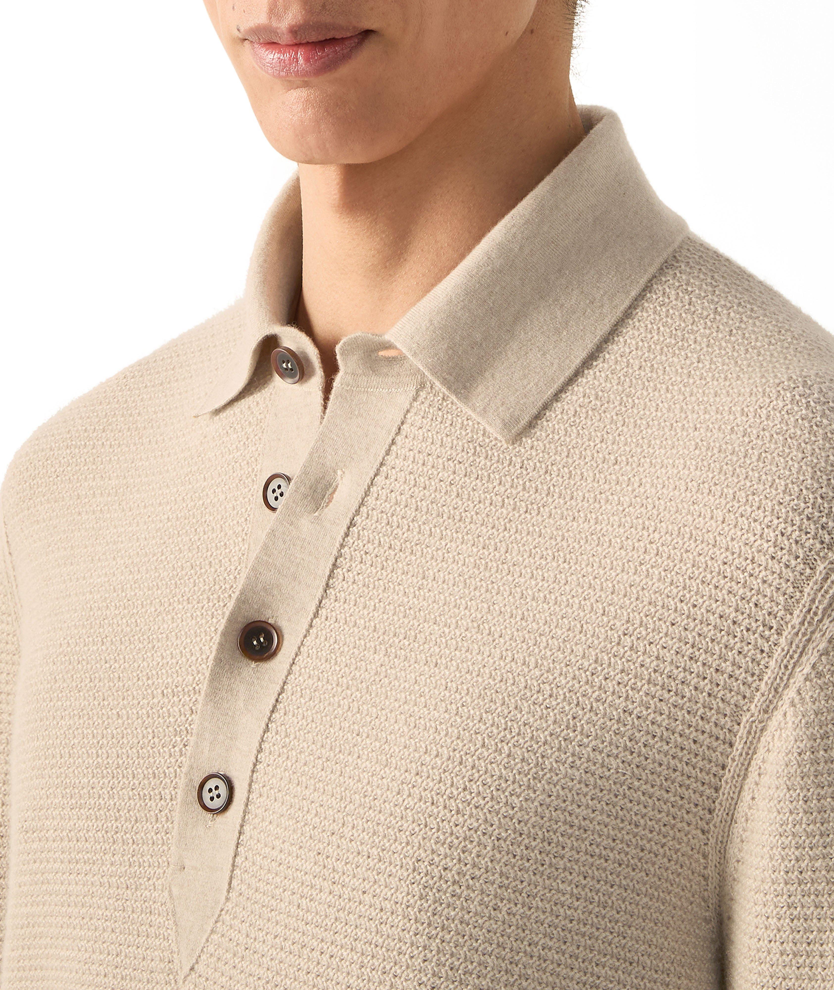 Pull polo cachemire Oasi mélange image 3