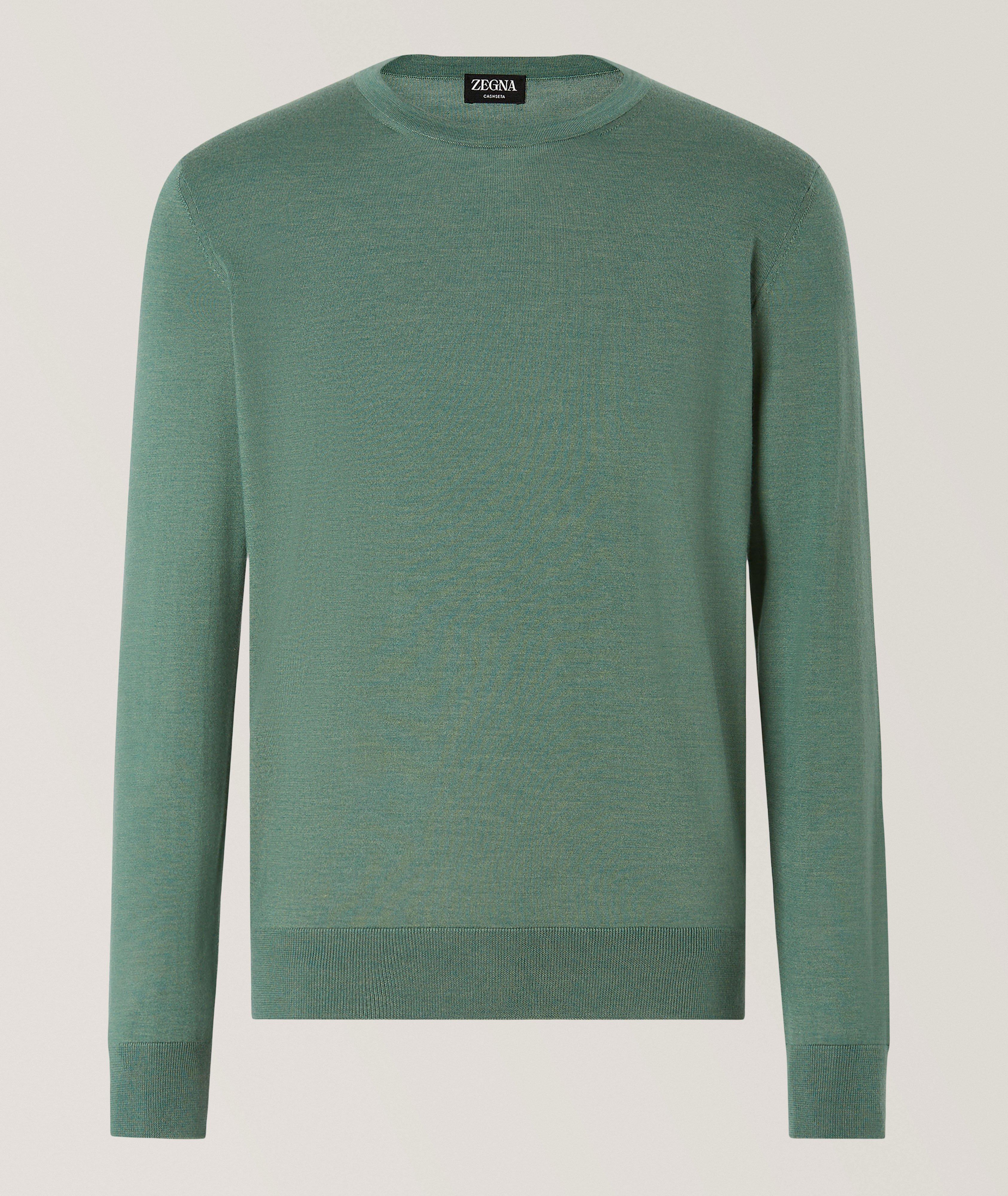 ZEGNA Mélange Cashseta Crewneck Sweater