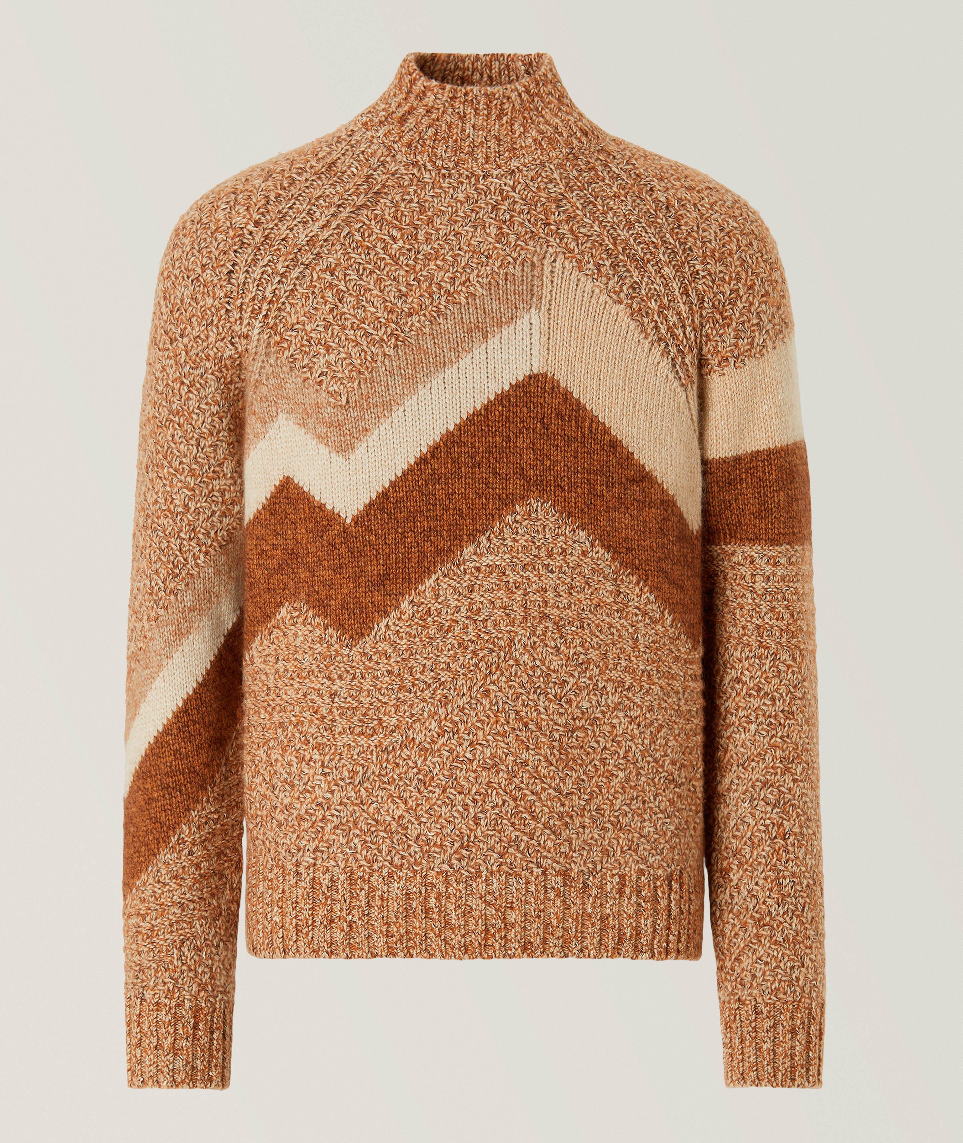 ZEGNA Pull col roulé soie-mélange, mohair, cachemire
