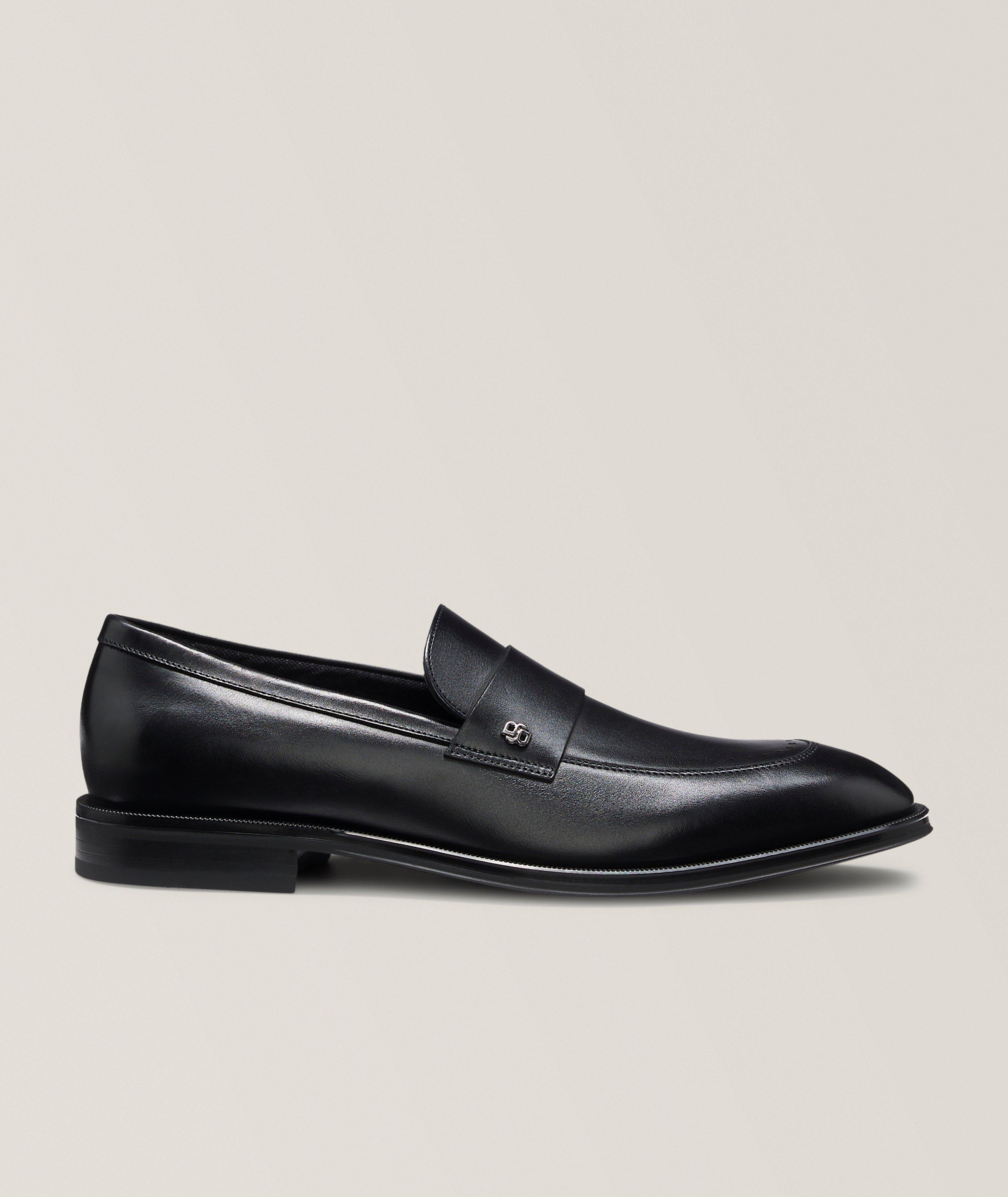 BOSS Flâneurs en cuir monogramme double 'B' Derrek 