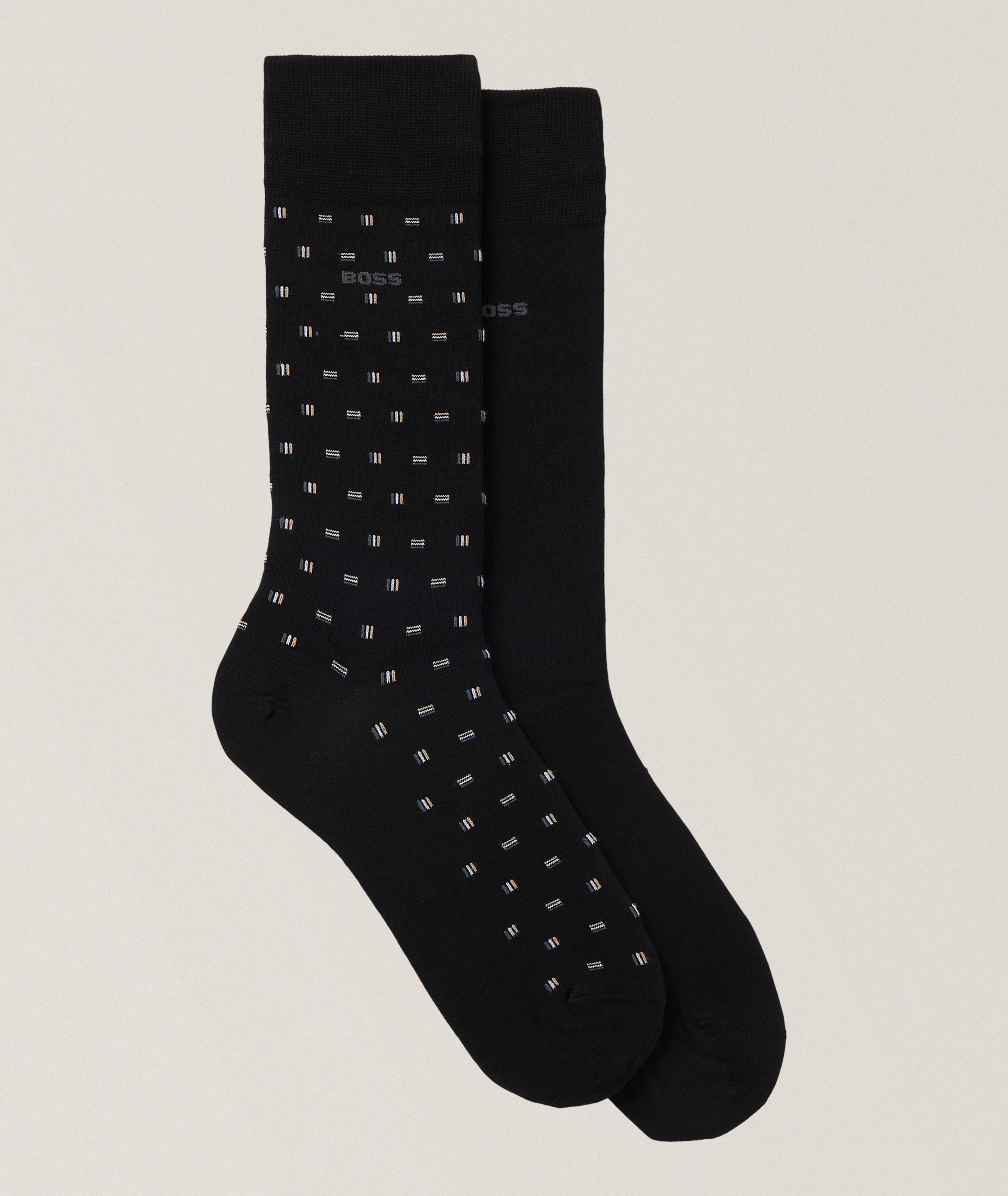 BOSS 2-Pack Mercerized Cotton-Blend Socks