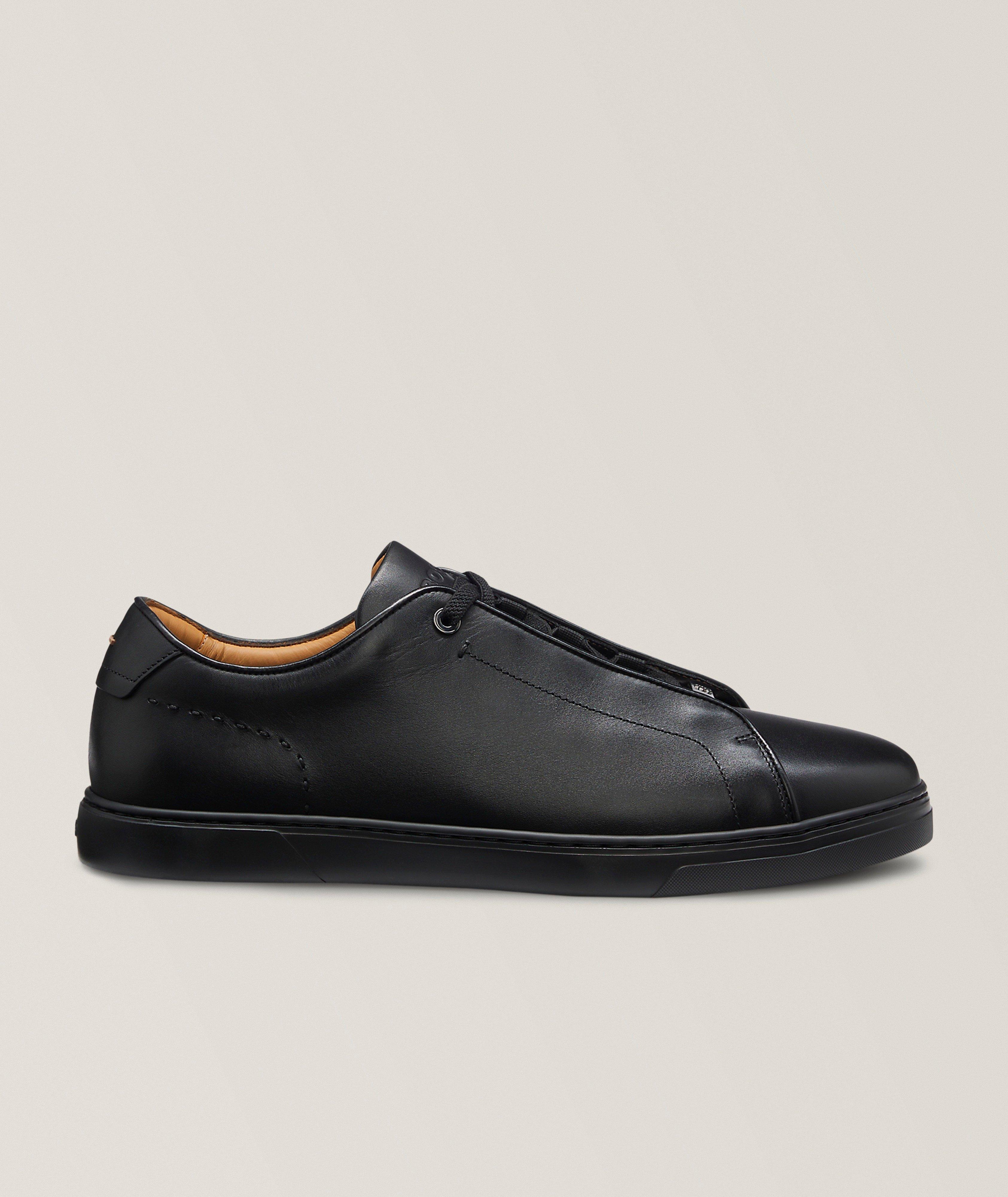 BOSS Chaussures sport en cuir brossé Gary