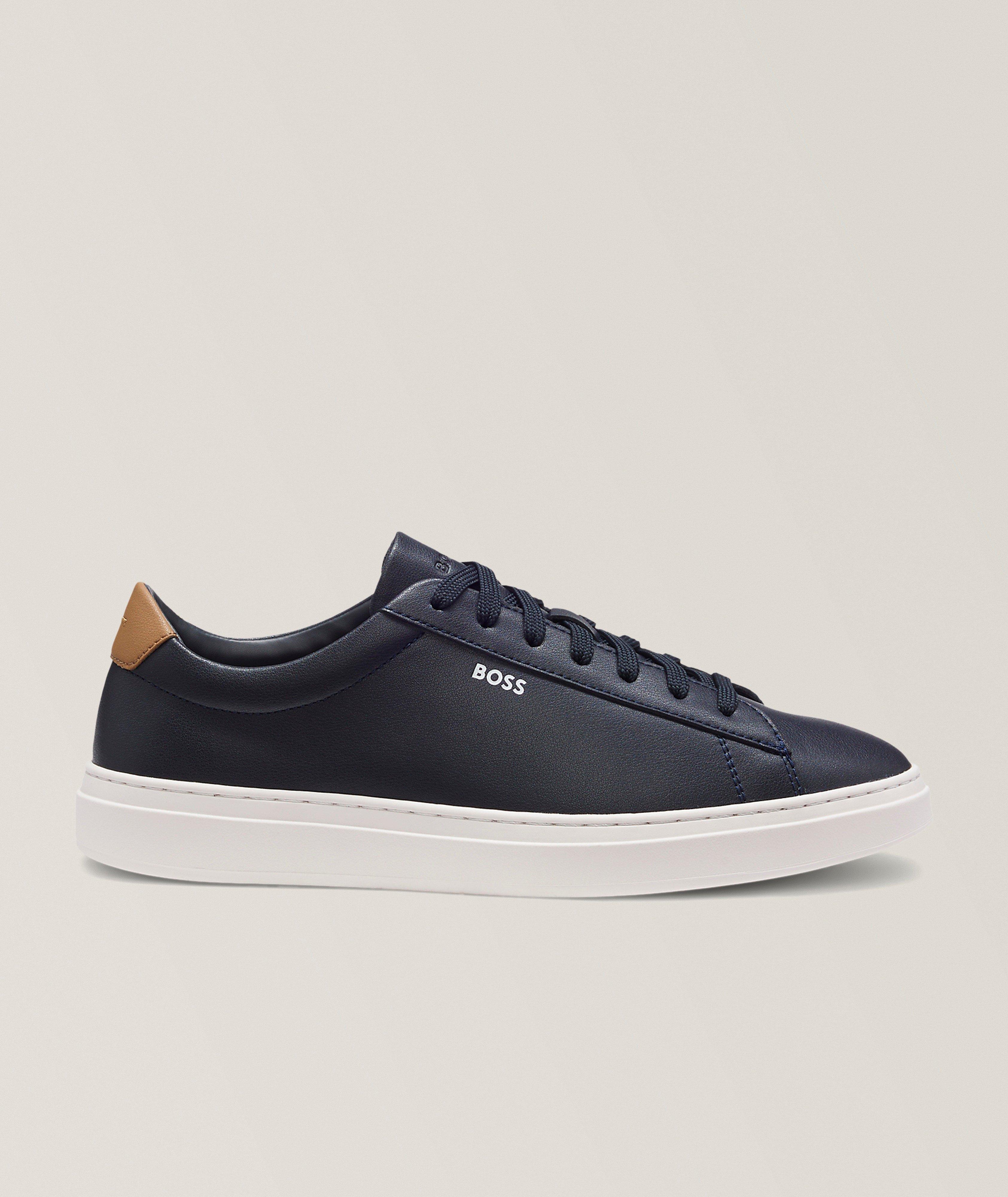 BOSS Chaussures sport tennis en cuir Kieran